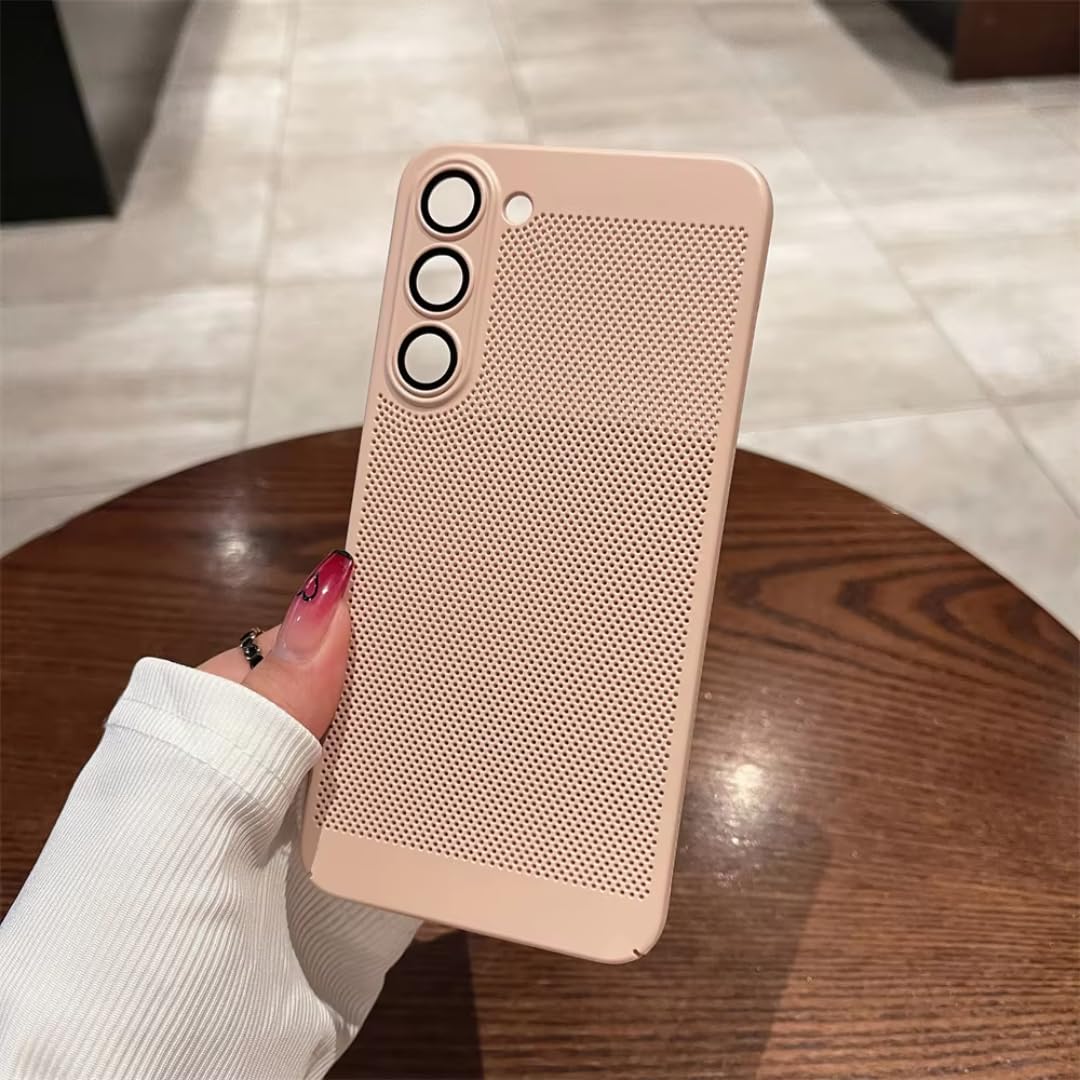 Dissipation de chaleur et antichoc : étui rose Samsung S22