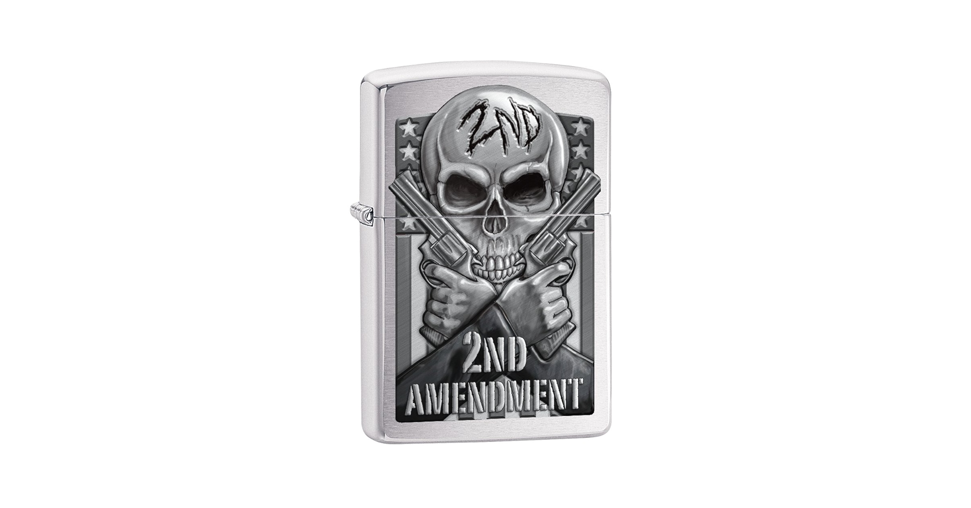 Amazon.com: Zippo Lighter: Second Amendment, Skull and Guns