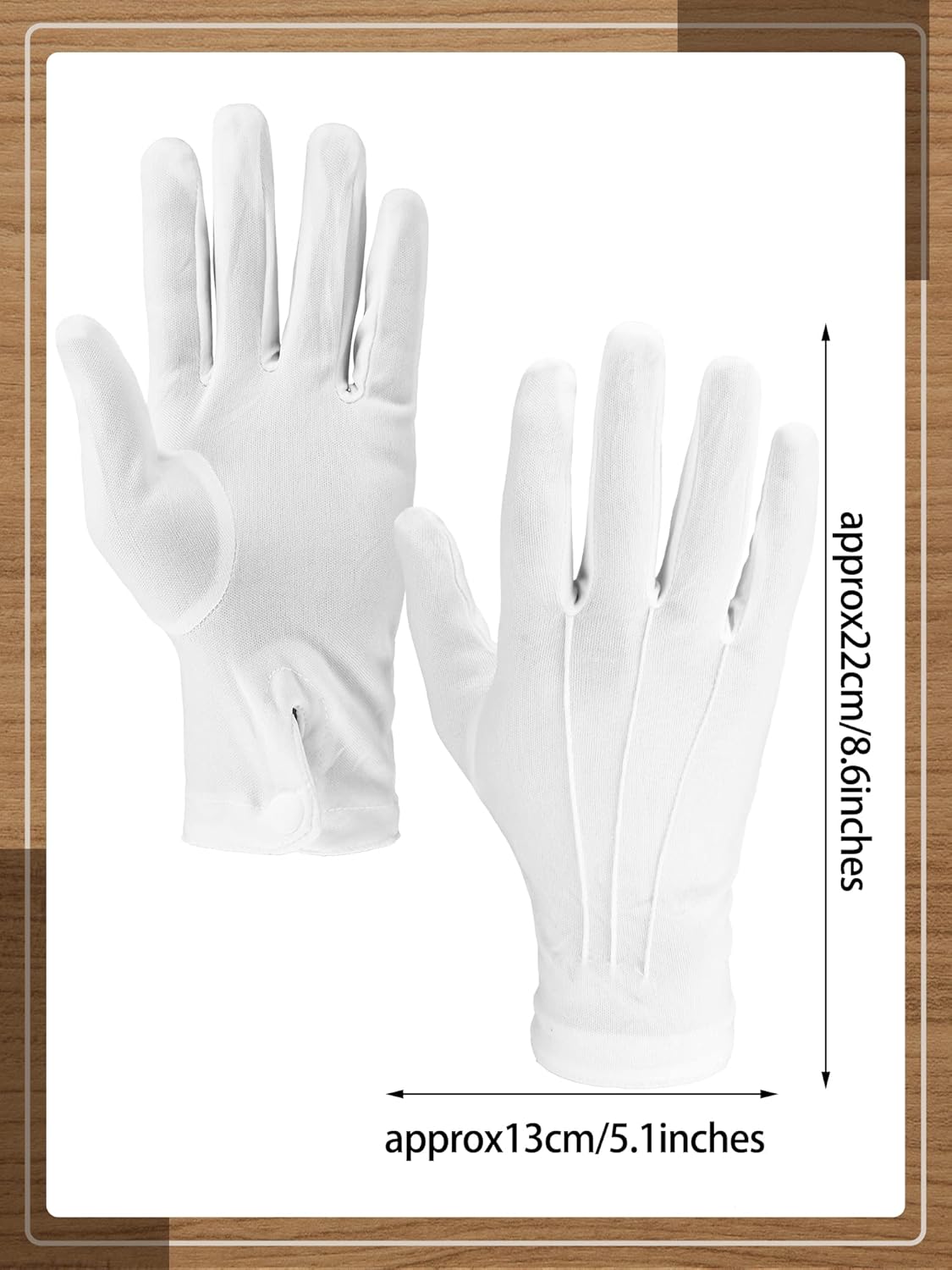 Bonuci 100/40 Pairs White Gloves Bulk Formal Uniform Parade Marching Costume Gloves for Women Men Jewelry Guard Server