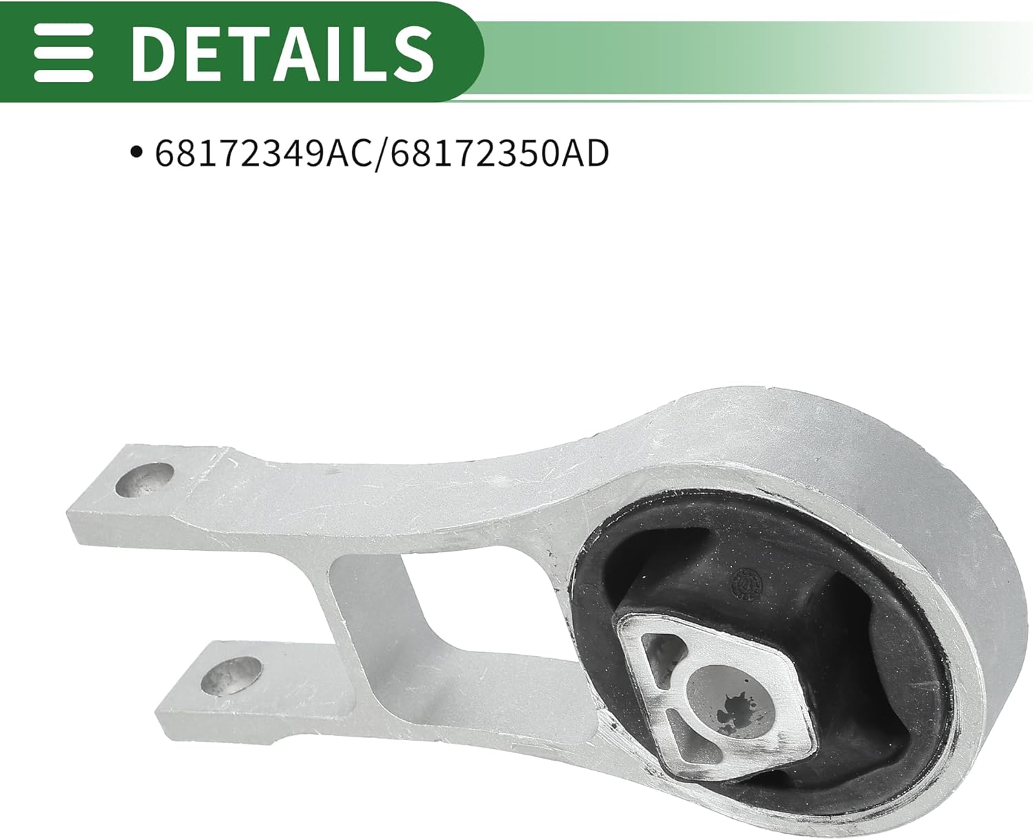Motoforti Engine Motor Mount, Engine Mounting, for Jeep Cherokee 3.2L 2014-2018, No.68172349AC, Black