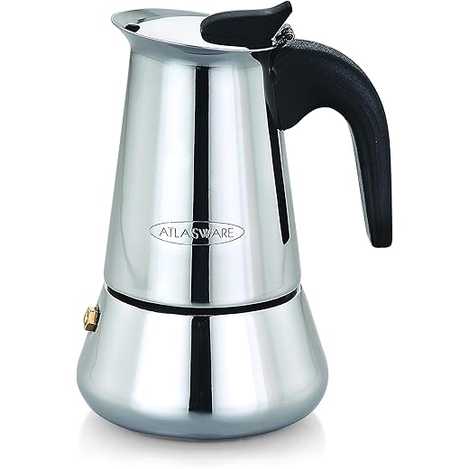 Atlasware Stainless Steel Coffee Maker Filter Coffee Black T