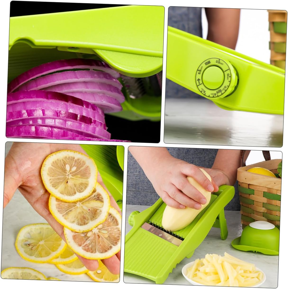 SOLUSTRE Manual Potato Grater and Vegetable Slicer Kitchen Mandoline Cutter with Food-grade Material for Easy Potato, Carrot, and Vegetable Preparation in Home Cooking