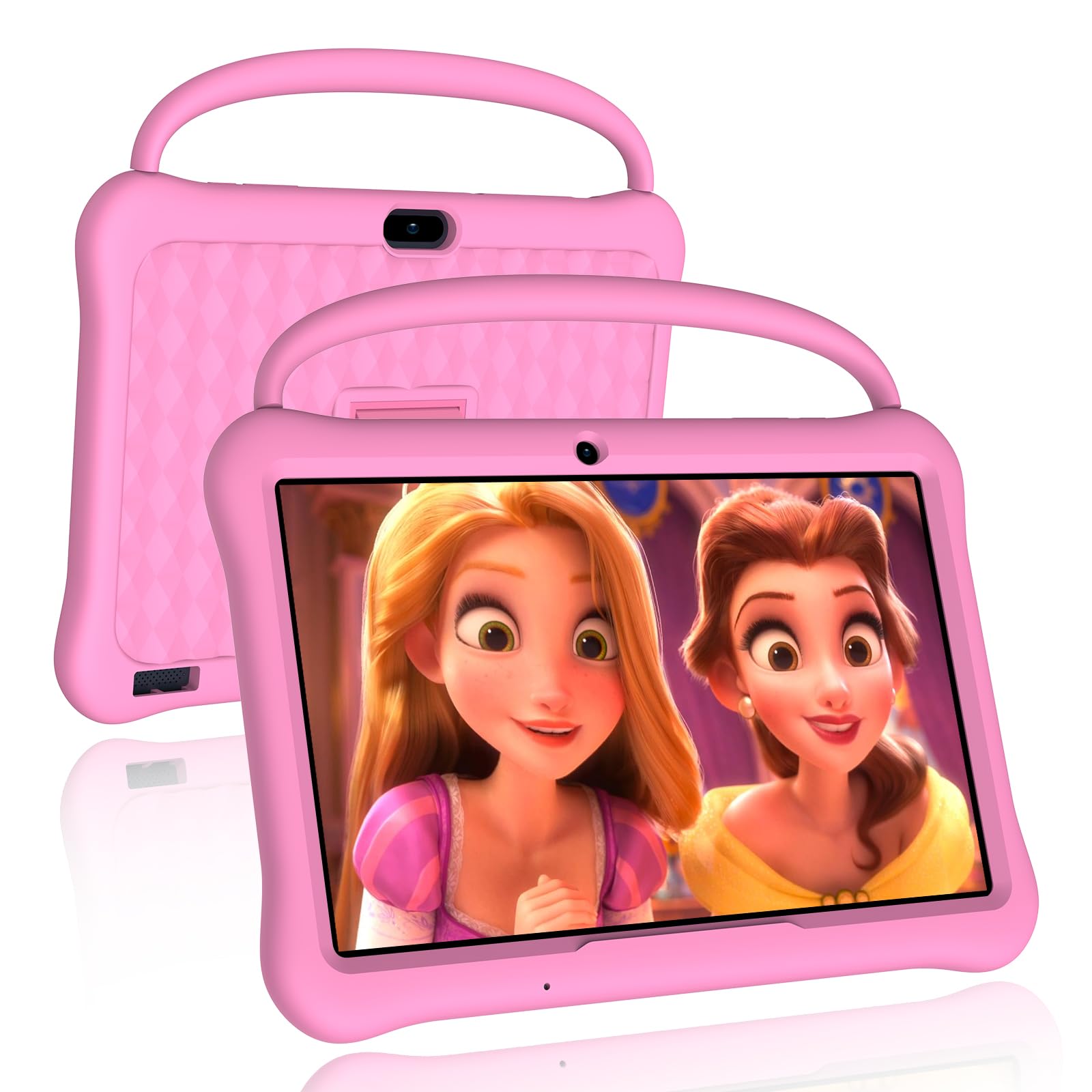 NEWISION 10 inch Android Tablet for Kids, Tabletas with Handheld 64GB,Parental Control,Kids App Pre-Installed, Educational Toddler Tablets WiFi,