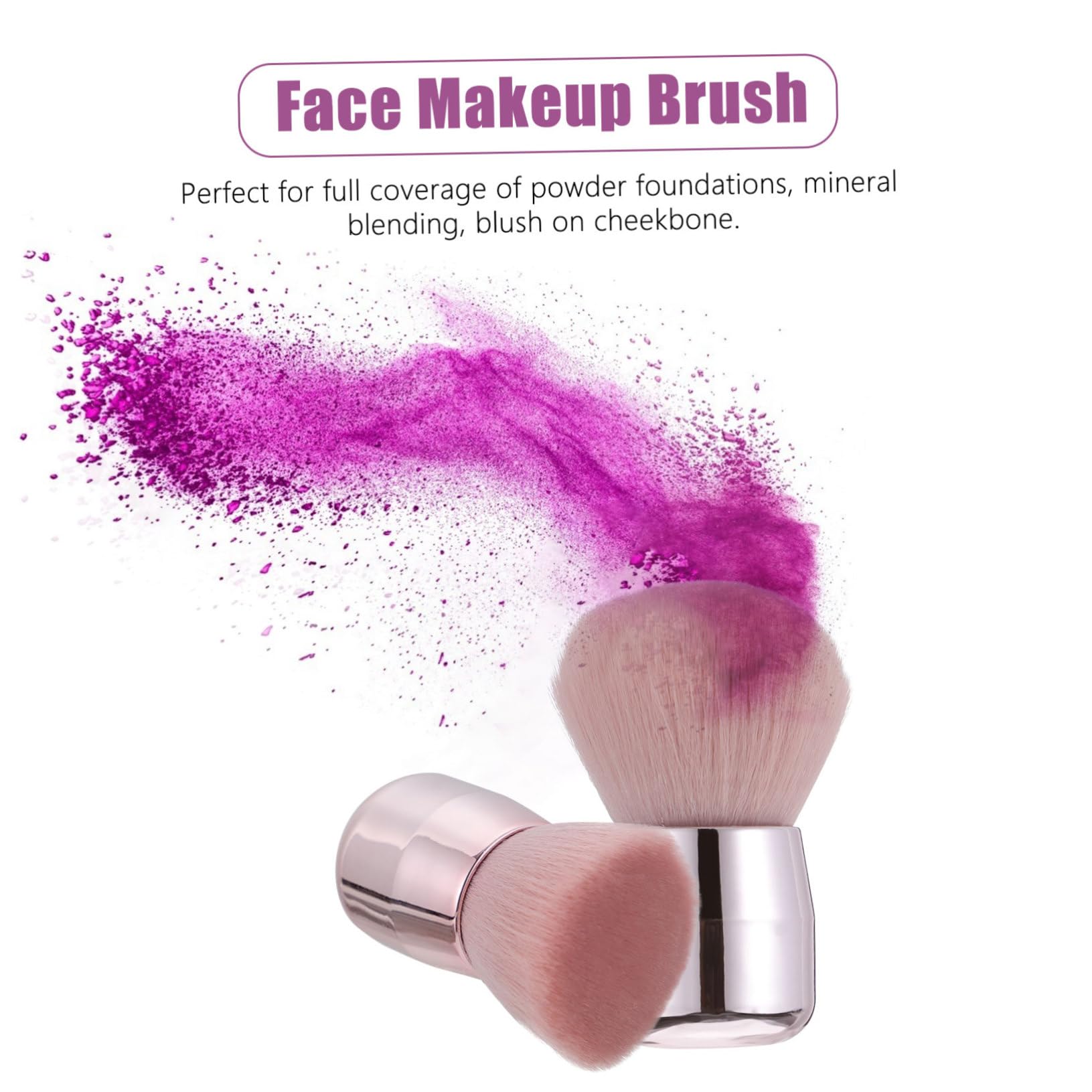 FRCOLOR 6pezzi Per Fungo Per Polvere e Blush Strumenti Versatili Per Fondotinta e Fissaggio Design Ergonomico e Facile Usare