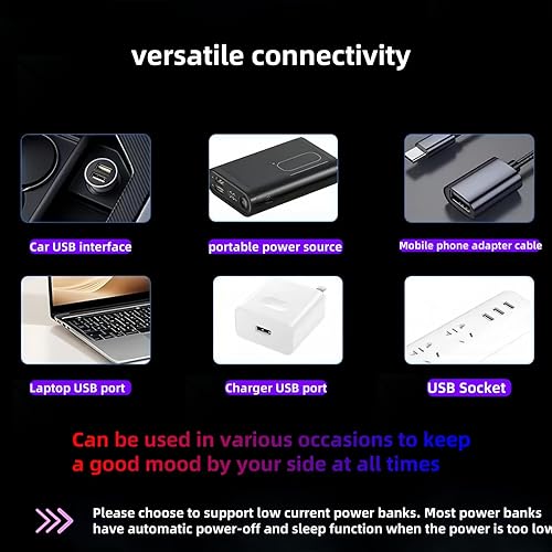 Miniatura 8 de Luces USB rojas para automóvil regulables al tacto, lámpara LED de ambiente retro con botella de vidrio, mini luz nocturna portátil para interior de