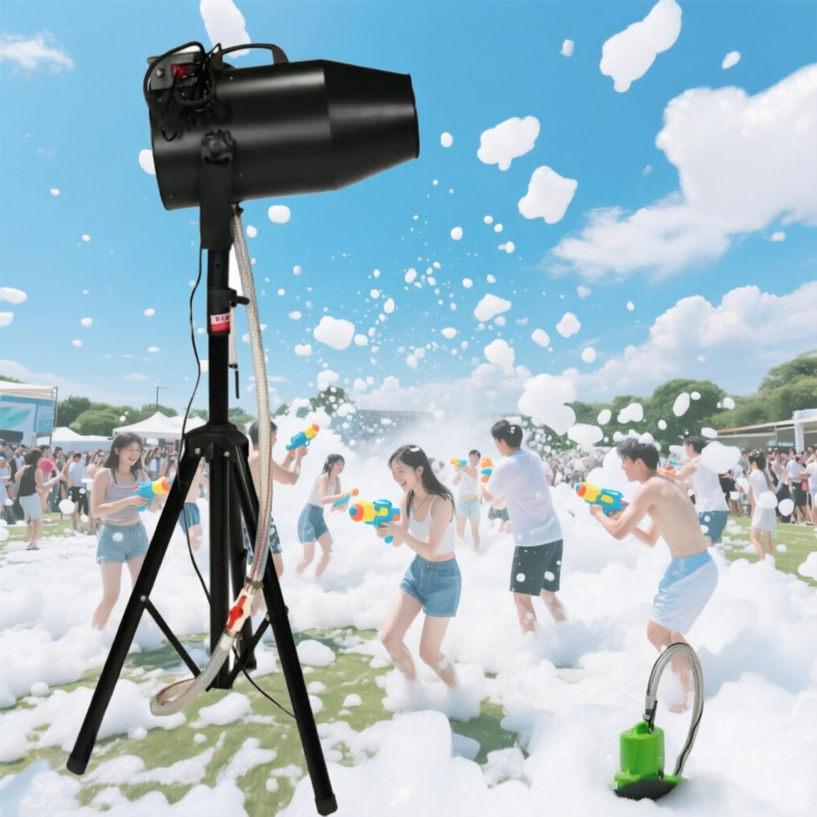 Pnpaea Party Foam Cannon,Party Foam Machine,250w/450w Dense Foam Maker For Pool Water Toys,Continuous Output For Gatherings, Backyard, Celebrations 1000-