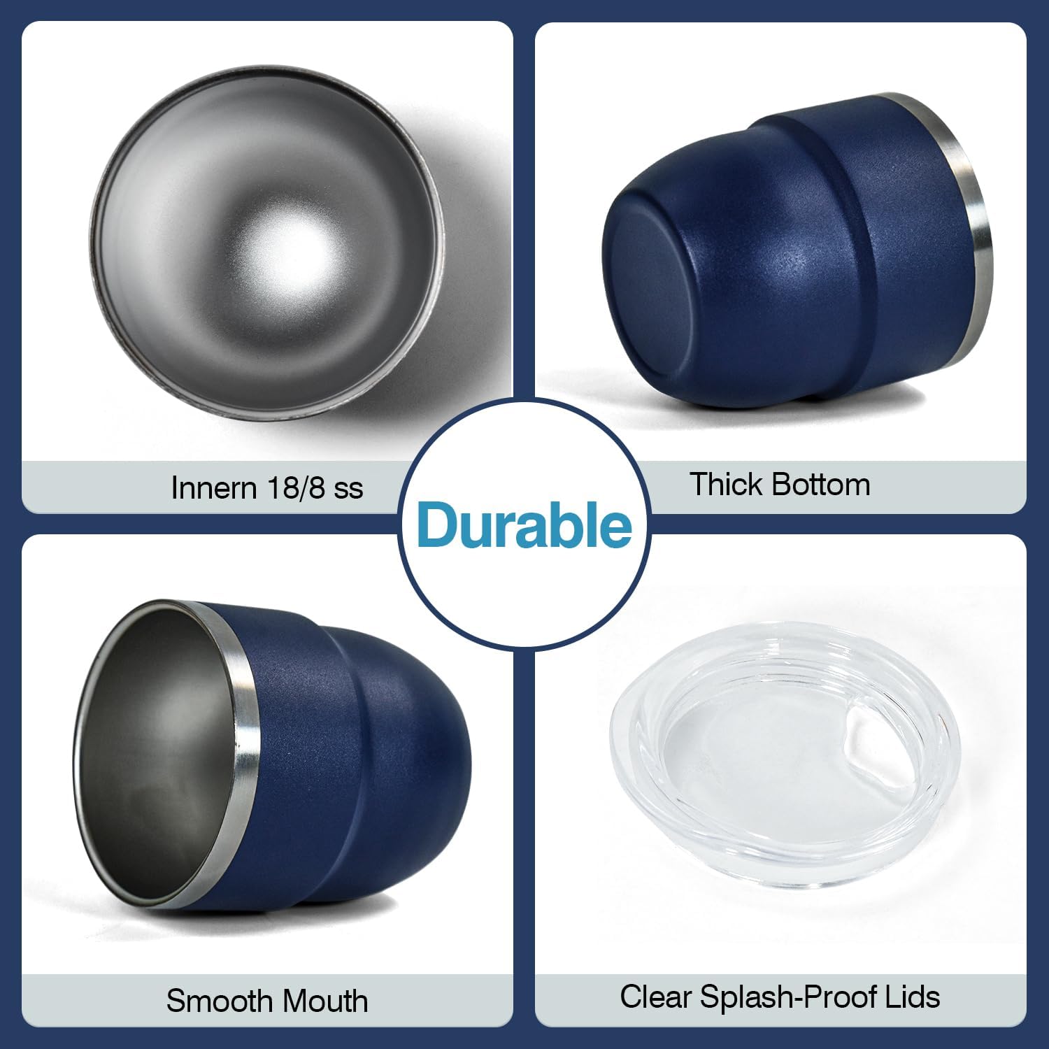 4oz Stackable Cup, Vacuum Insulated Espresso Cup Set of 2, Espresso Shot Glass for Coffee, Double Wall Stainless Steel Mini Tumbler Shot Glasses with Straw and Lid - Image 3