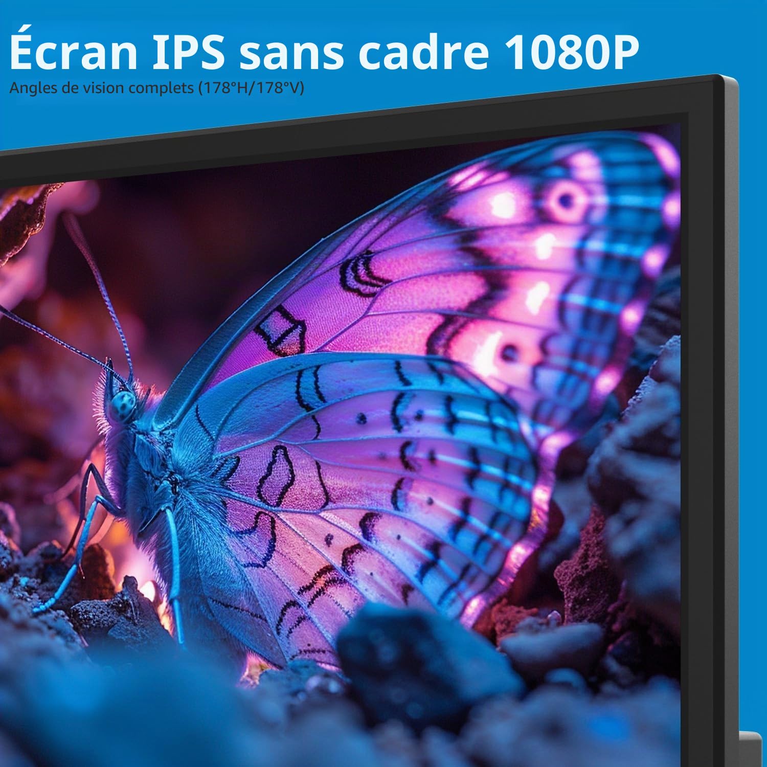 KCR TV LED Freeview 20 Pouces avec Tuner DVB-T2 | Entrée AV, Entrée HDMI/VGA, Port USB, Télécommande incluse, Adaptateur 12V voiture et secteur