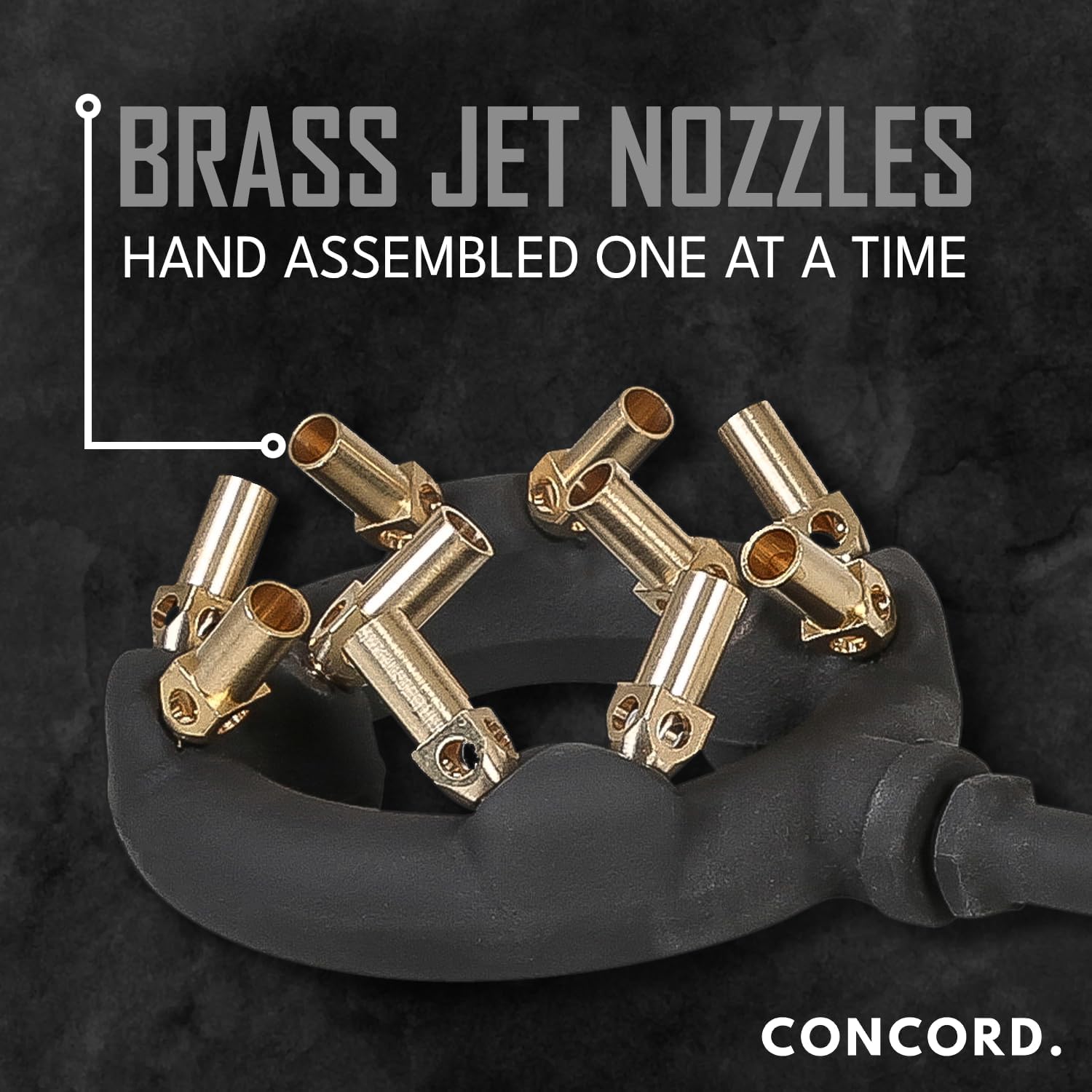 CONCORD Cast Iron Jet Burner Single Propane Outdoor Burner Head Assembly with Brass Flame Tips (JET 10)