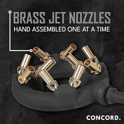 Miniatura 6 de CONCORD Quemador de chorro de hierro fundido de propano único para exteriores con puntas de llama de latón (JET 10)