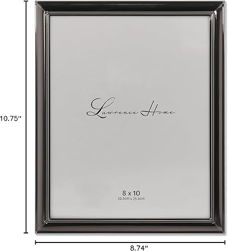 Miniatura 5 de Lawrence Frames Strata - Marco de fotos de metal, 8 x 10 pulgadas, color humo negro