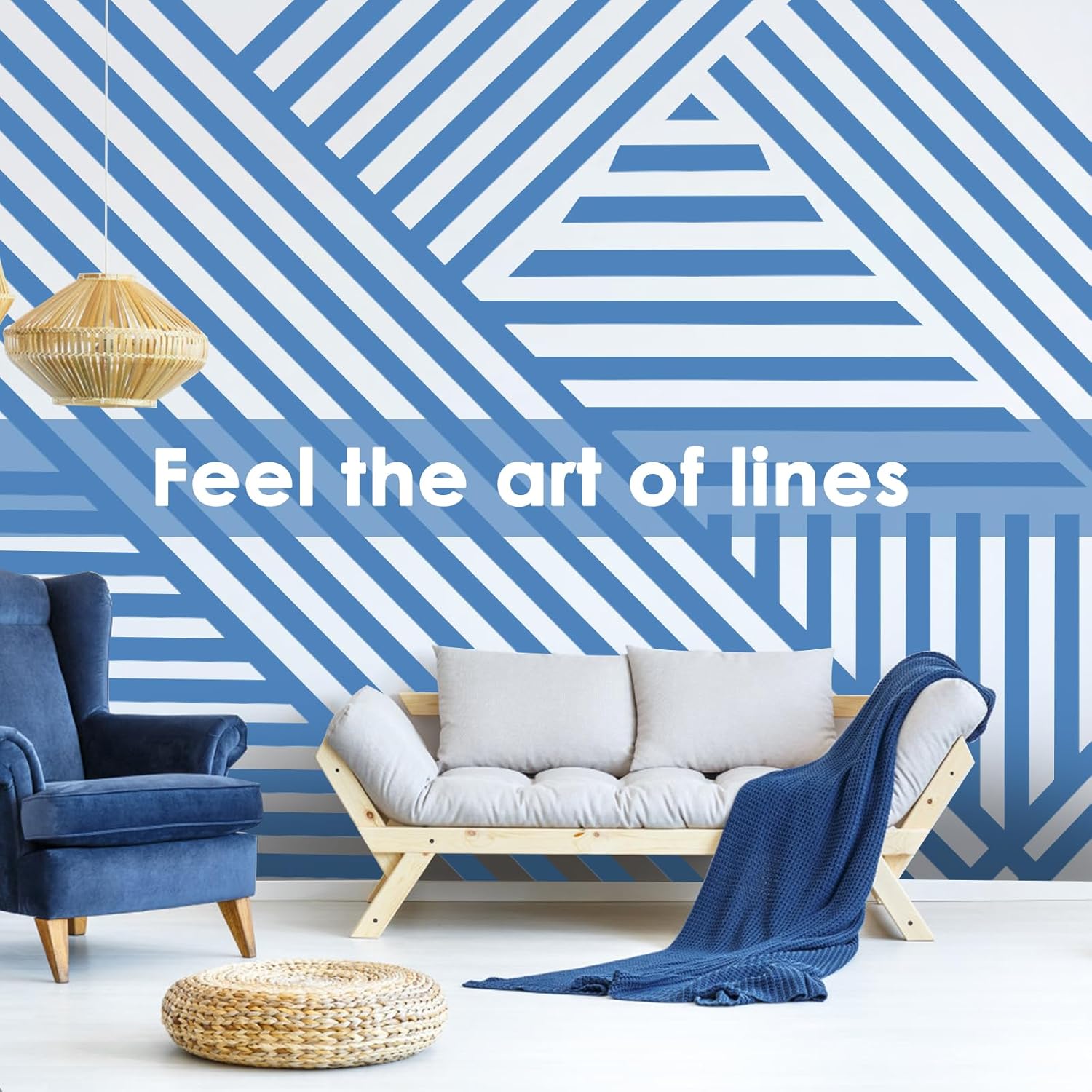 Blue Painters Tape 2 Inch Wide Bulk, 24 Roll Painting Tape Blue Masking Tape for Painting Wall DIY Edge, Paint 1.88 Inch 55 Yards X 24 Rolls 1320 Total Yards