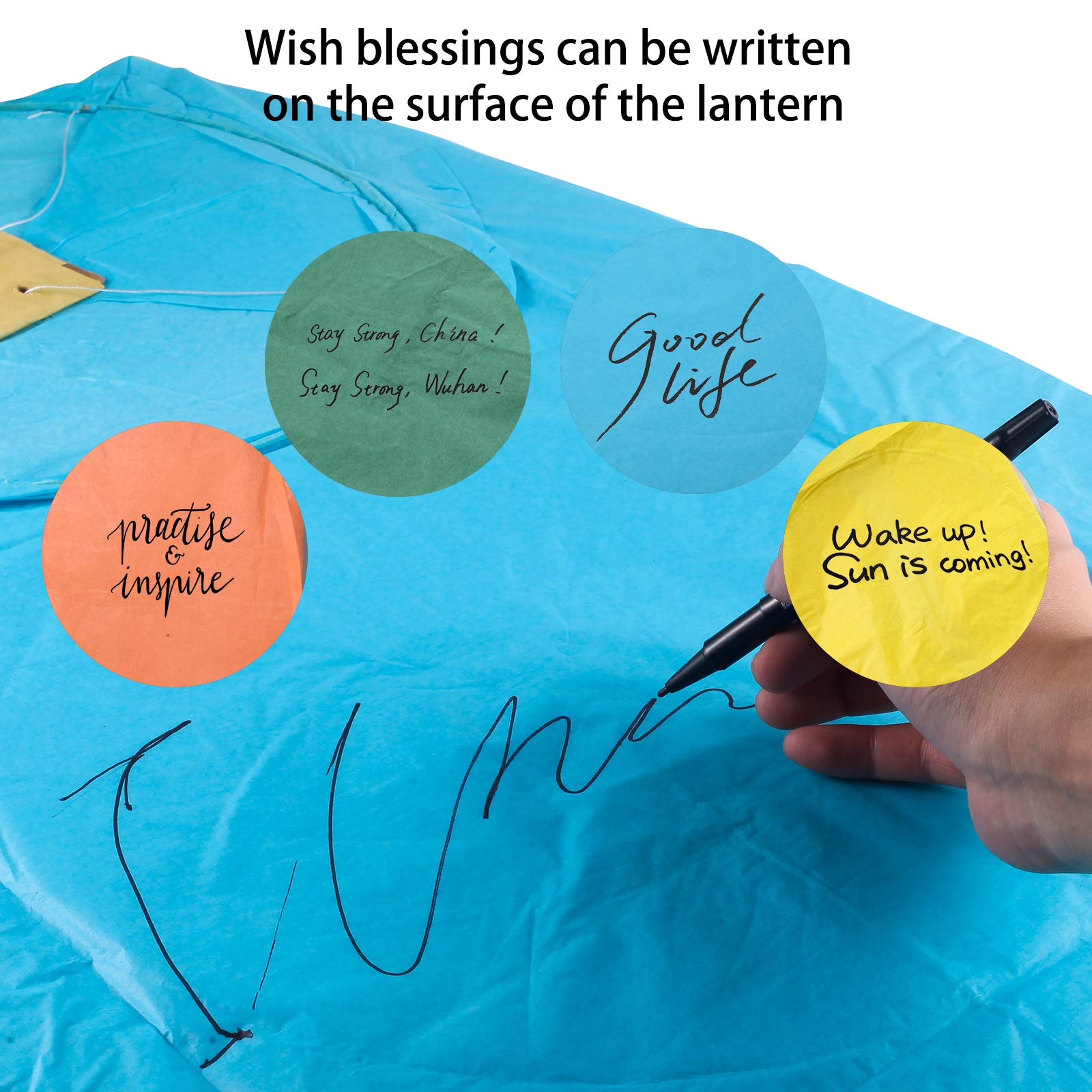 Maikerry 20 Pack White Handmade Chinese Lanterns 100 Biodegradable