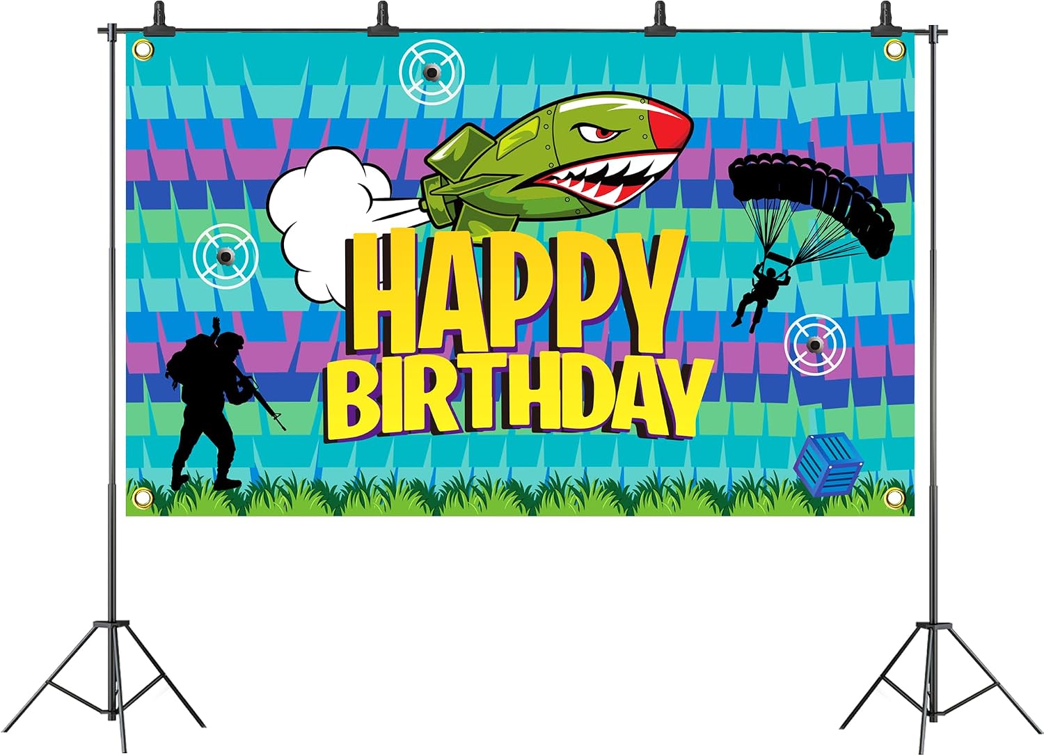 Video Game Birthday Decoration 1Pcs Llama Themed Backdrop Banner 43.3X 71IN