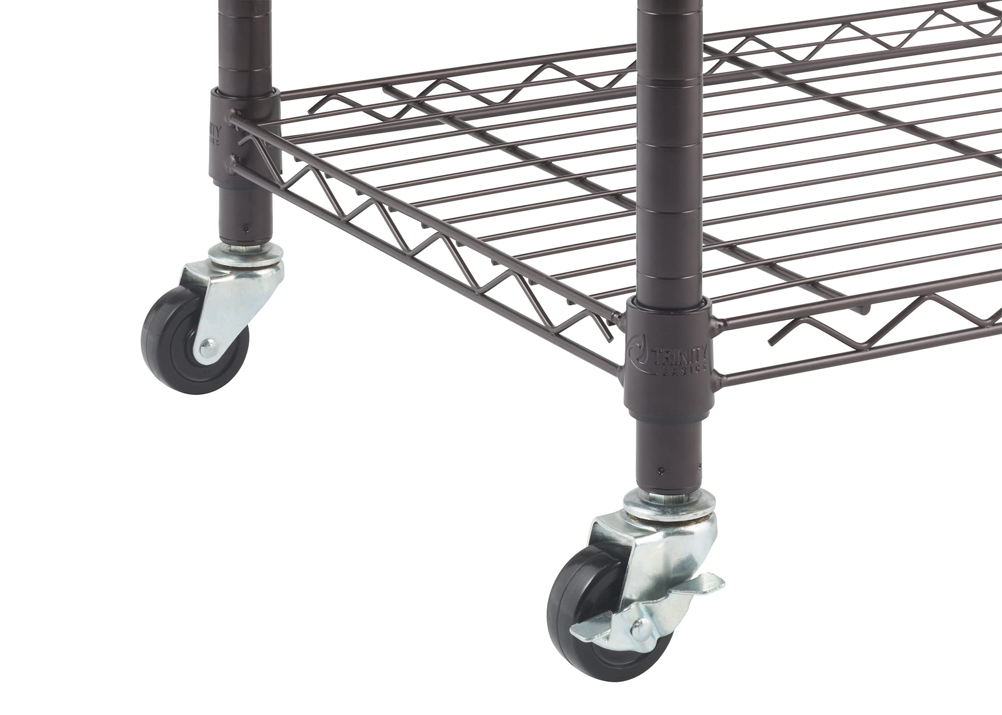 ★ジモティ割あり★  黒ラック ブラック W122×D46×H183 クリーニング済み TC3588 Amazon.com: TRINITY BASICS 3 Tier Rolling Cart Kitchen Organizer