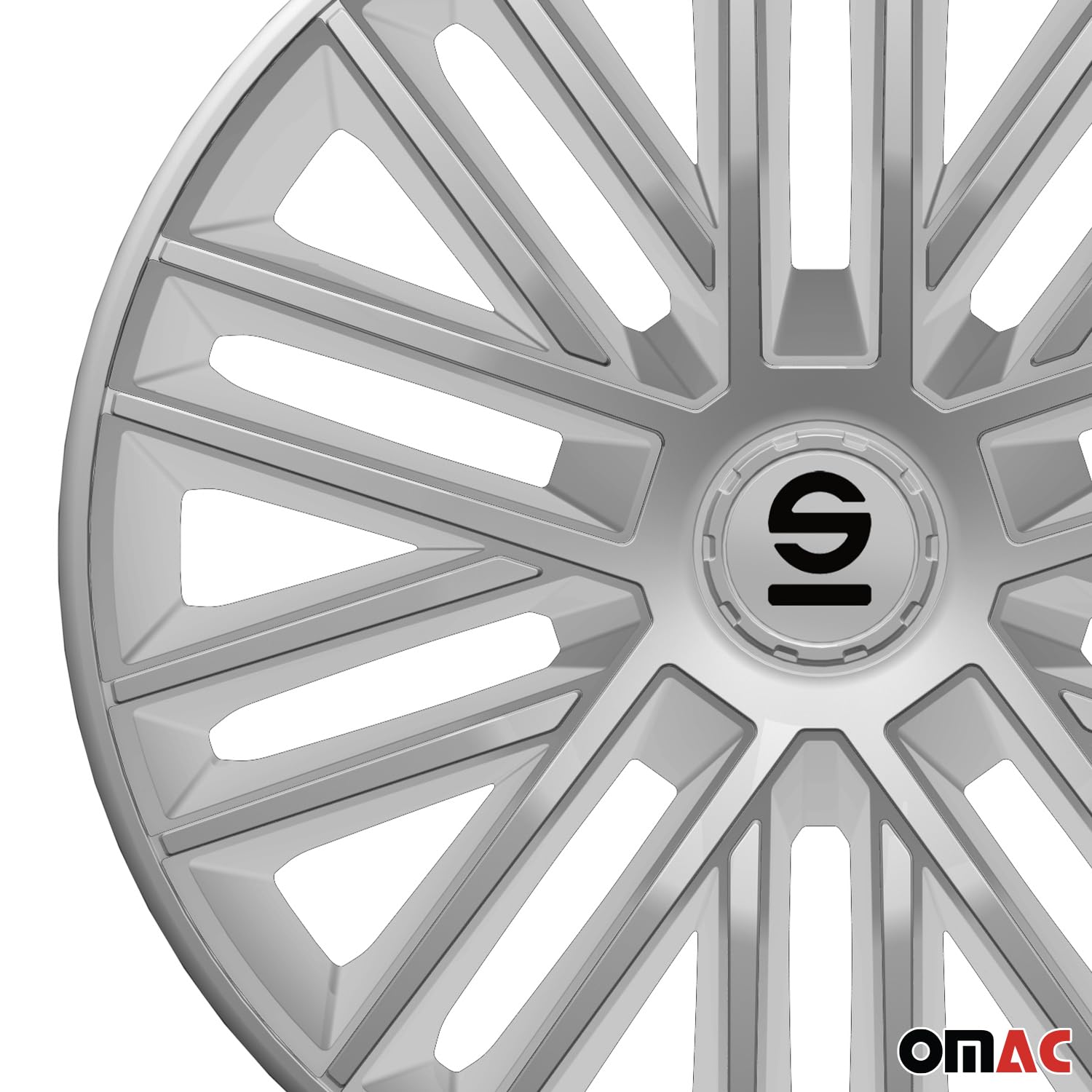SPARCO Tapacubos 15" pulgada Kit negro/rojo Embelecedores De Rueda Juego de tapacubos SPC1585BKRD
