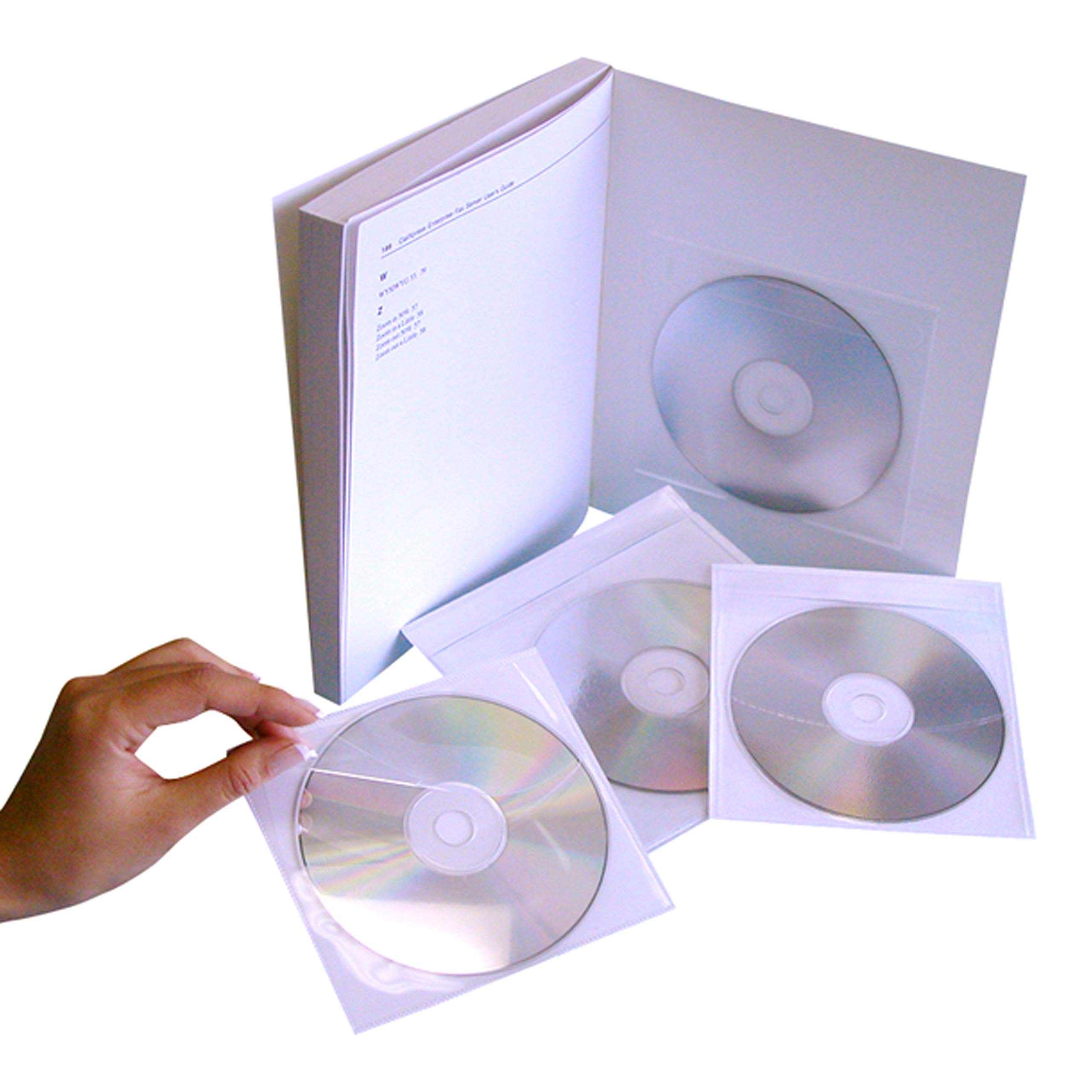 Custodia per DVD, 13,3 x 12,7 cm, senza fori, confezione da 1000