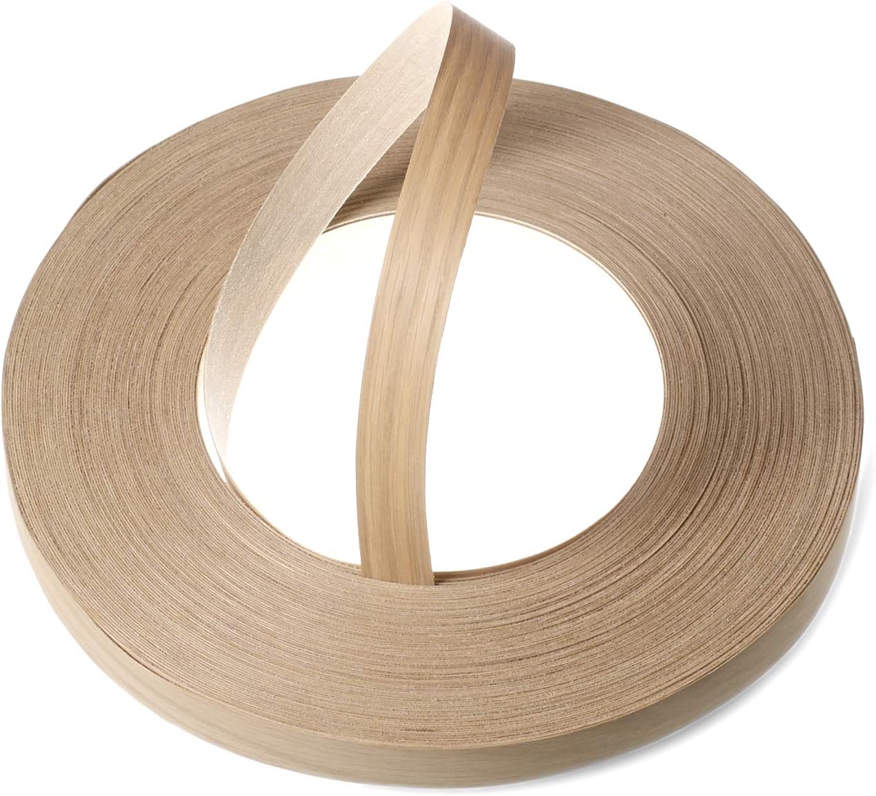 WoodPress® 22mm Real Oak Pre-Glued Veneer Edging Tape – 50m Trade Roll – Iron-On Wood Application