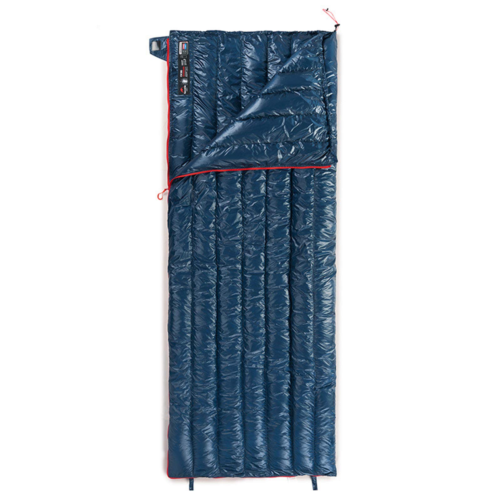 Sac de couchage hiver grand modèle contre le froid en camping bleu
