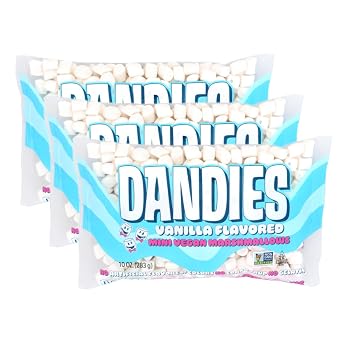 Dandies Mini Vegan Marshmallows, No Artificial Flavorings, Food Dyes, Corn Syrup, or Gelatin, Perfect for Roasting, Smores, or Snacking 3 Pack