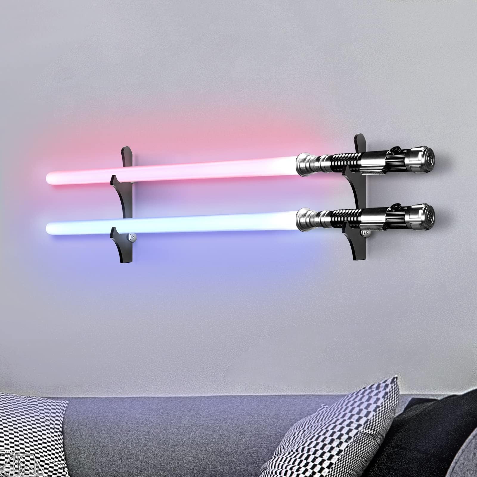 TOPNEW Supporto da parete per spade laser, in acrilico, adatto per spade, colore: nero