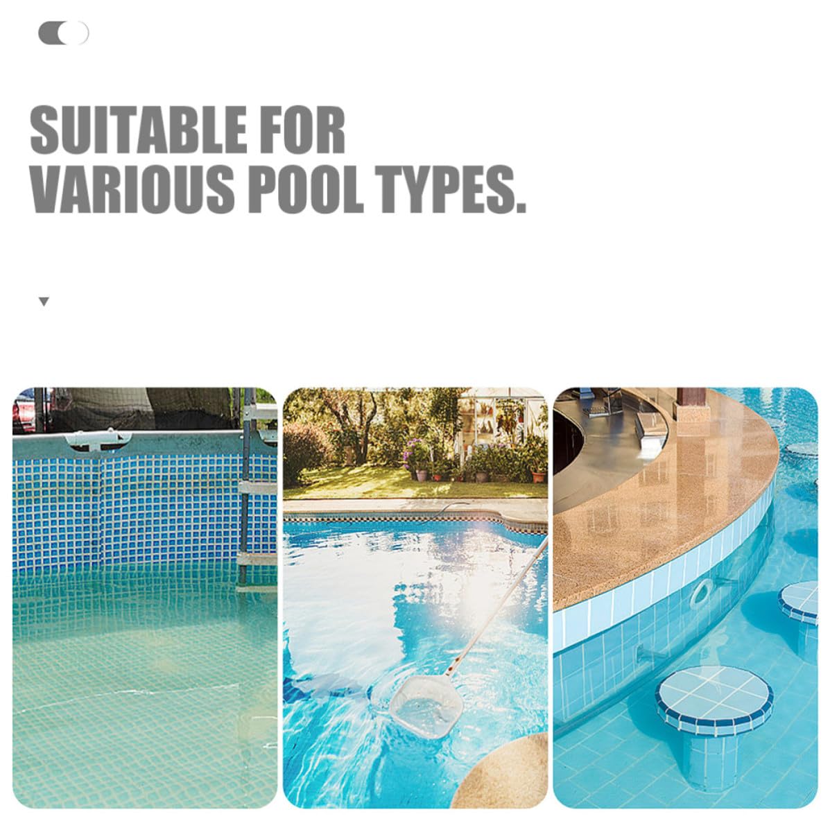 Lot de 2 Couvercles pour Écumoire de Piscine en PP Blanc 10x10 Pouces, Accessoire de Rechange Fiable pour Entretien et Protection Les Débris