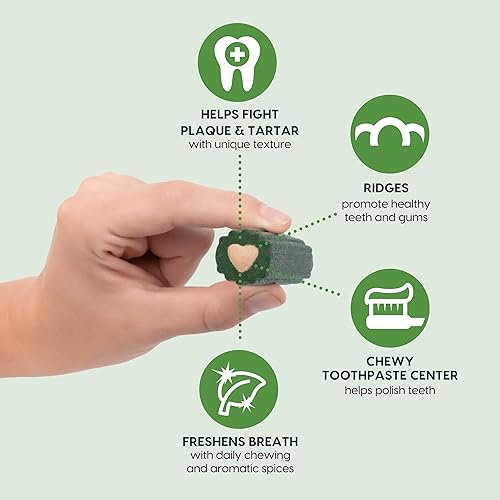 Miniatura 2 de Arca Naturals productos para mascotas 326070, 12-onzas pasta de dientes sin cepillo masticable sin aliento, pequeñamediana.