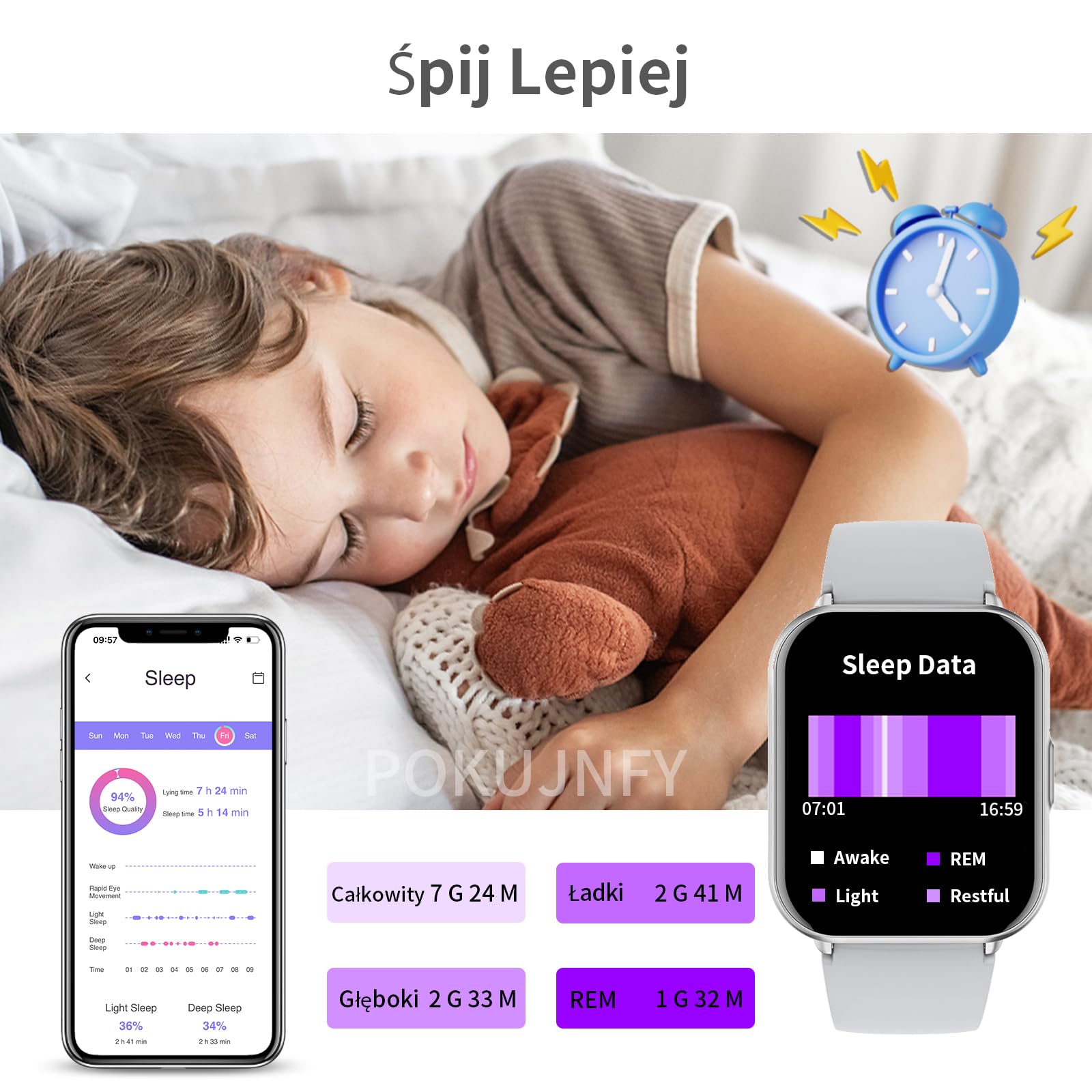 Smartwatch dla Dzieci dla Chłopców Dziewczynek - 1,83 Fitness