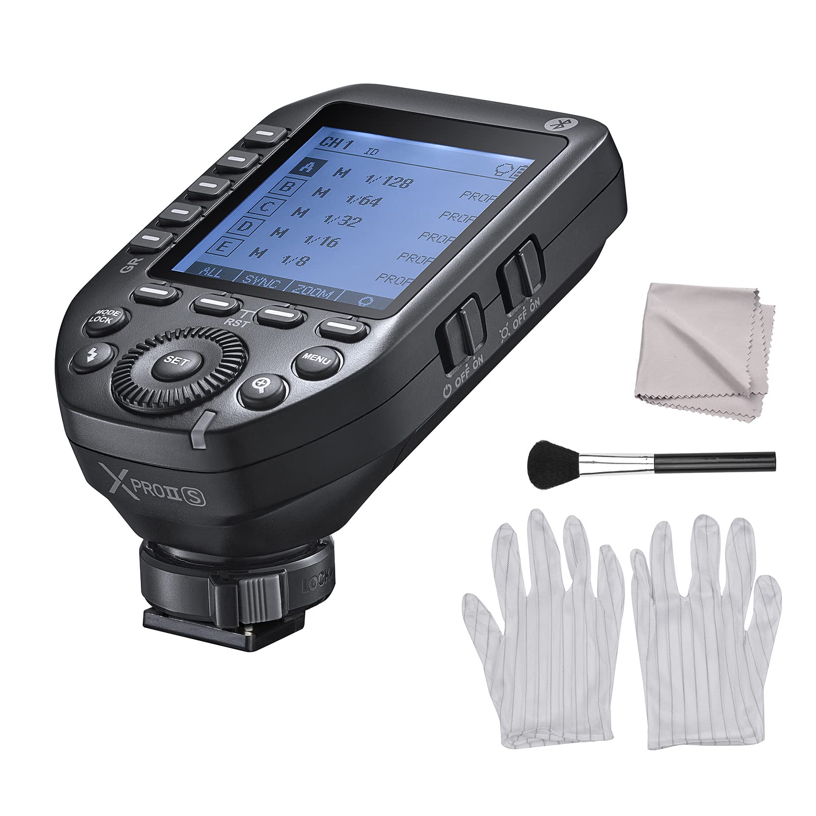 GODOXXPROII-S 2.4G Wireless Flash Trigger TTL Transmitter Autoflash 1/8000s HSS Large LCD Screen 32 Channels 16 Groups Replacement for Sony Cameras