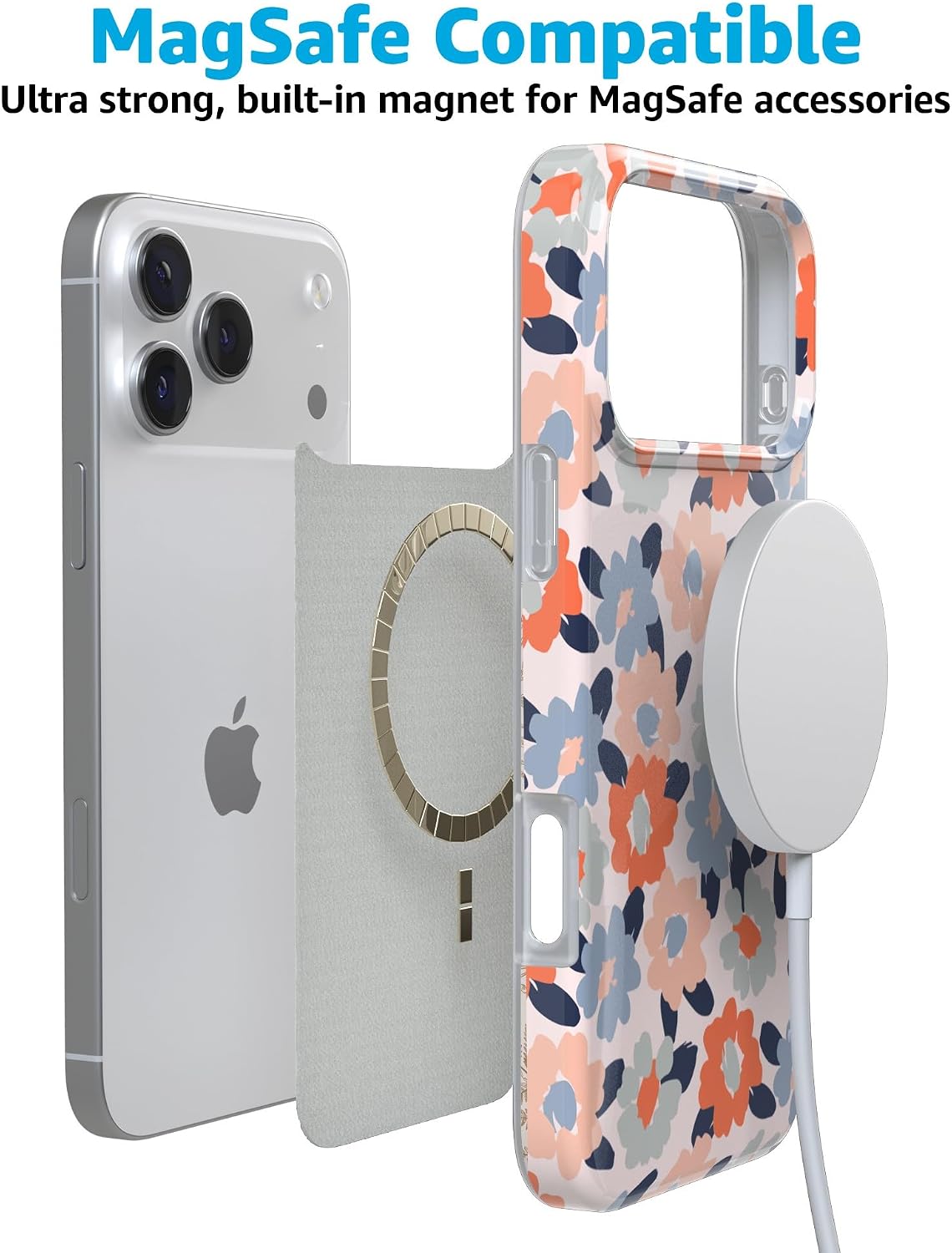 Casely iPhone 17 Pro Max Case | Field of Flowers | Pastel Floral | Compatible with MagSafe | Classic Ultra Slim Design