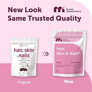 Hair Skin and Nails Vitamins for Women & Men, 400 Softgels, 133-Day Supply