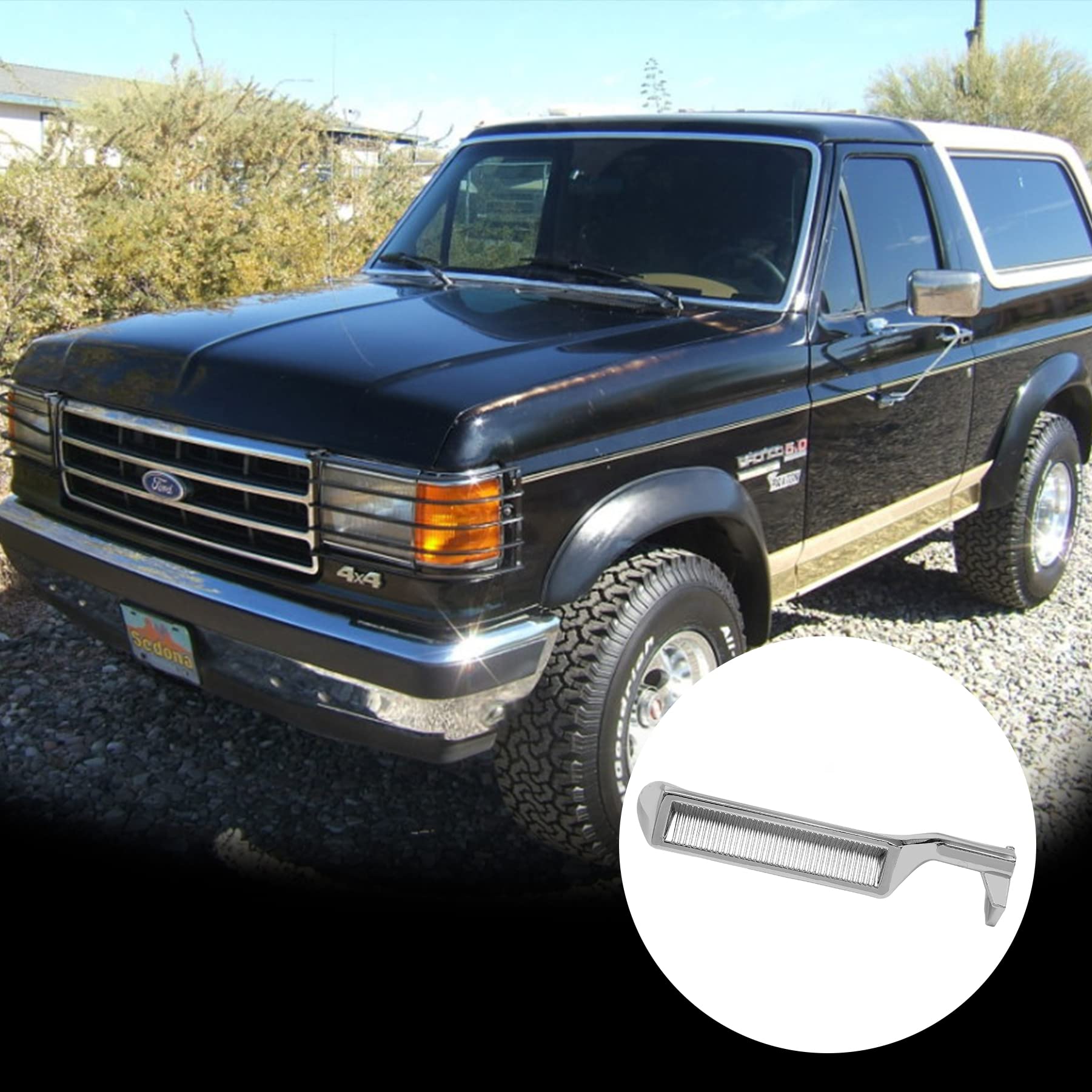 YMHHefy Silver Interior Door Handle – Driver Side Left For 1987-1996 Ford Bronco, F-Series Trucks - View #13