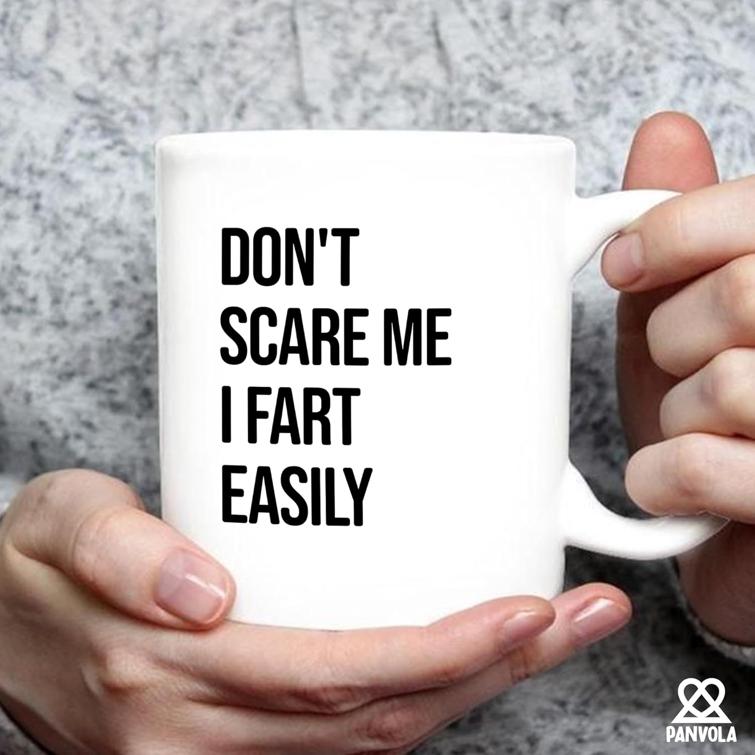 Panvola Don't Scare Me I Fart Easily Sarcastic Gifts to Coworkers Friends Sarcasm Joke Humor Novelty Drinkware Ceramic Mug 11 oz White - Image 4