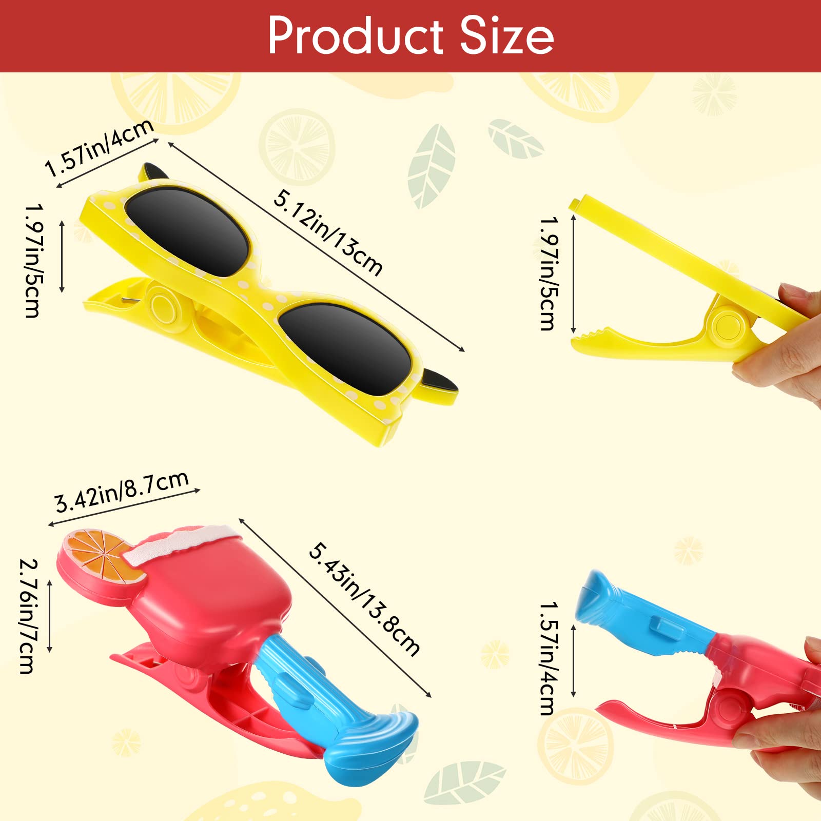 SHIDOW Strandtuch-Clips – 4er-Set Mit Margarita- Und Papagei-Design, Winddicht Für Handtücher An Strandstühlen