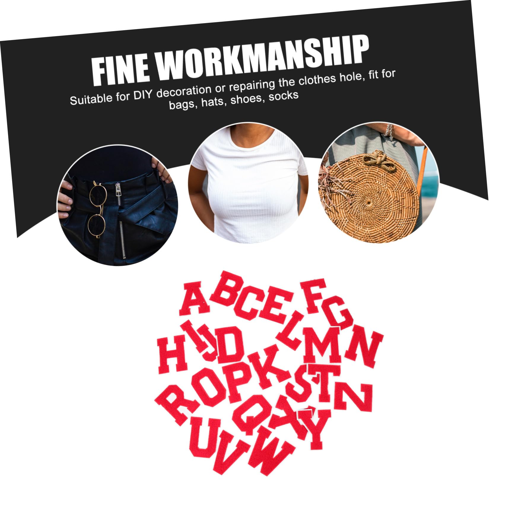 HOMSFOU 3 Set Toppe Ricamate Decorative Per Abbigliamento E Accessori Patches Termoadesive Per Giubbotti Jeans E Borse Per Riparazioni E Creazioni Fai Da Te 26 Pezzi*3