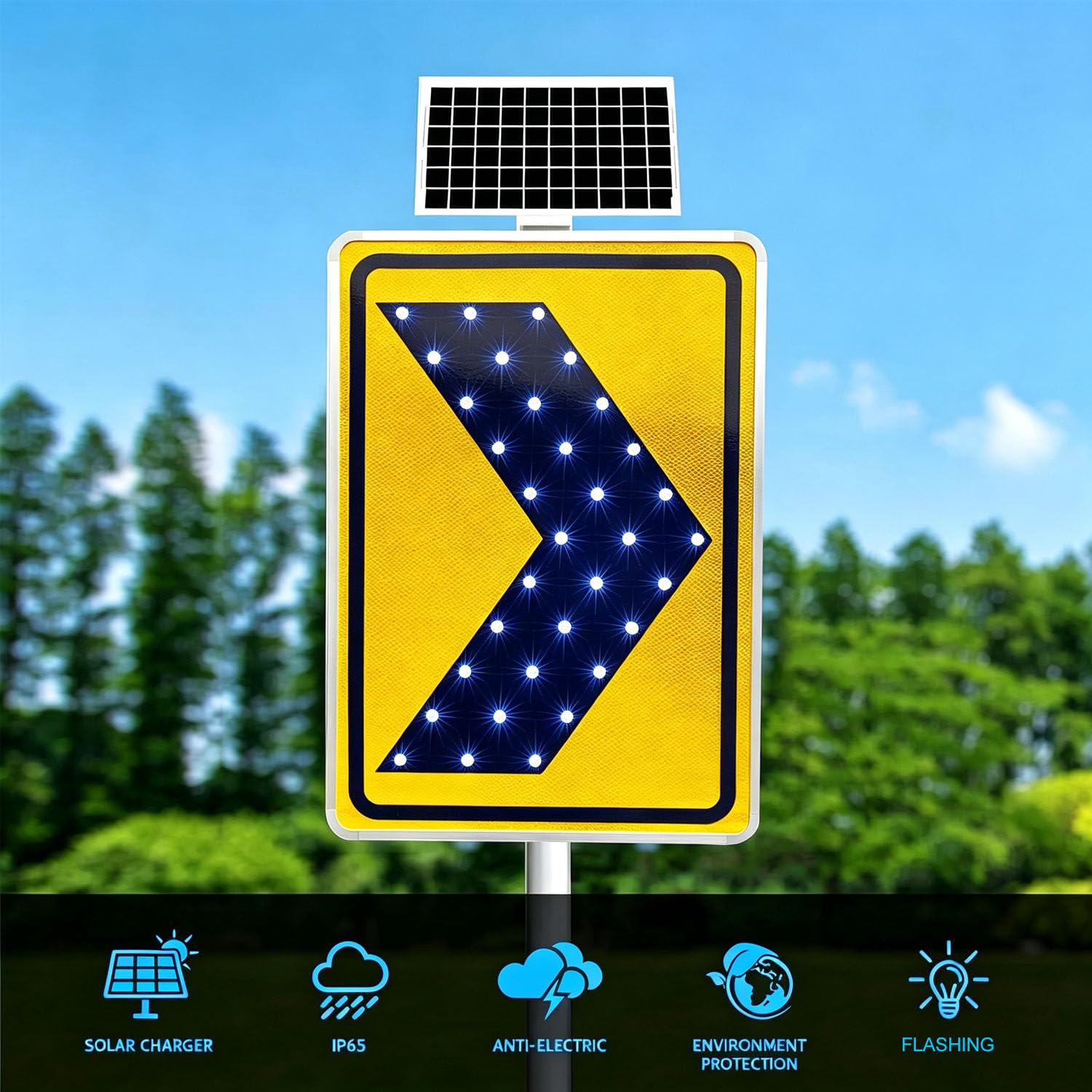 Panneau de signalisation LED directionnel (Droite) 40 * 60cm-1piece