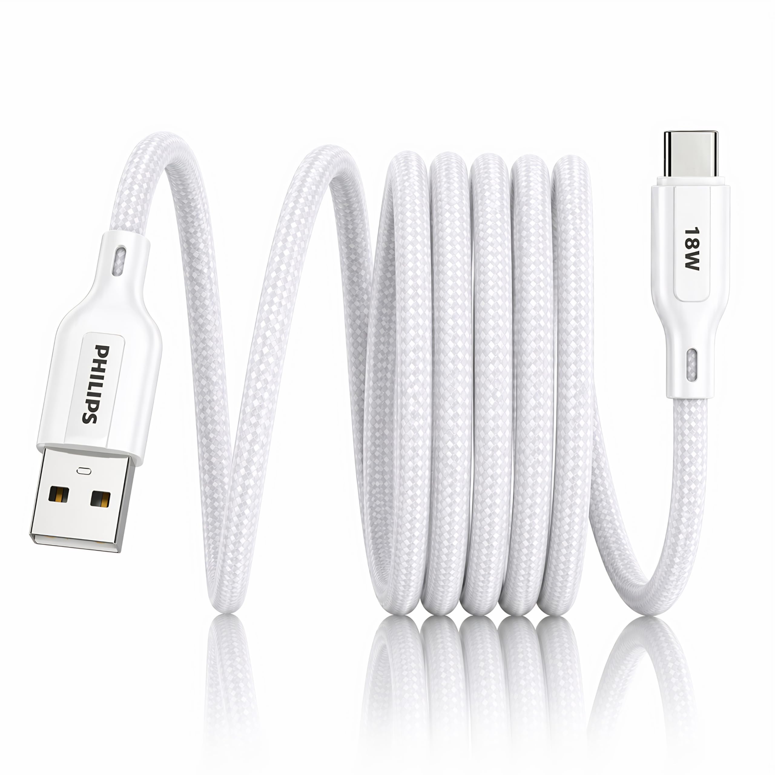 Philips 2m Fast Charging USB-C Cable - Iron Red -10