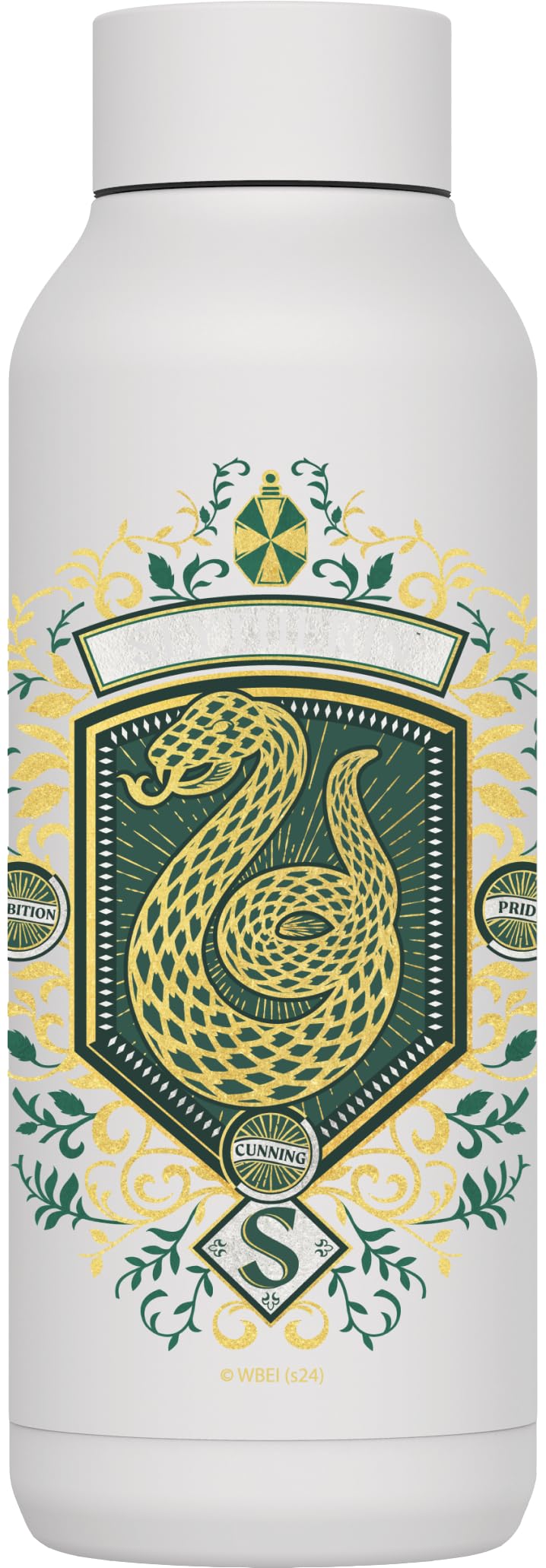 Quokka Blanco Solid X Harry Potter | Botella Térmica De Acero Inoxidable Doble Pared | Hp Slytherin