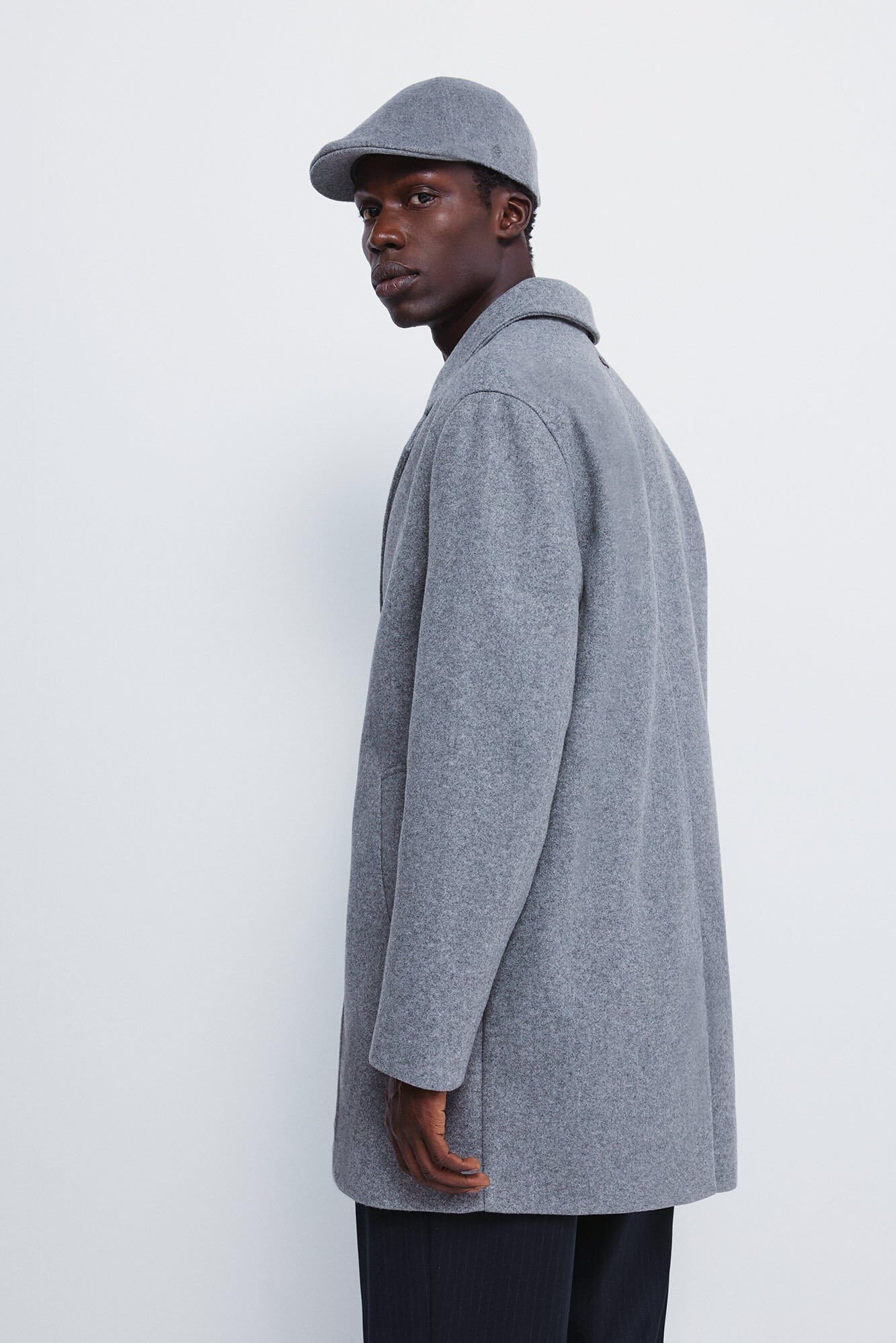 SPRINGFIELD Woolen Effect Coat Capa De Lana Hombre