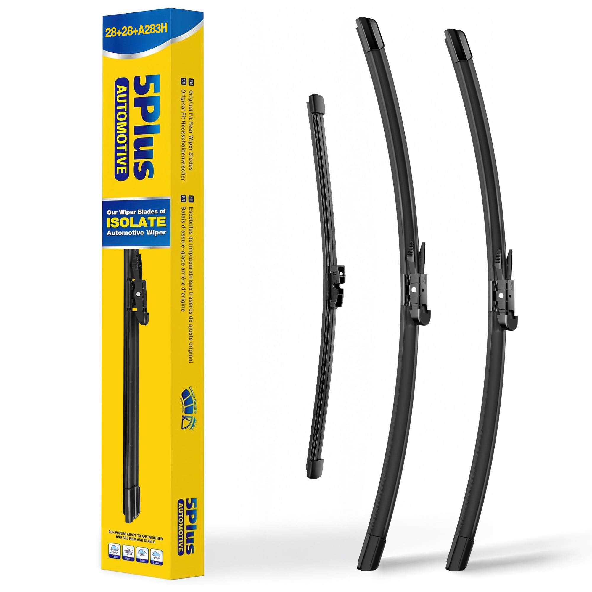 5 PLUS Custom-Fit Wipers fits 2013-2019 Ford Escape Windshield Wipers