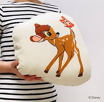 ディズニー バンビ クッション ディズニー Disney バンビ ダイカットクッション 三郷陶器