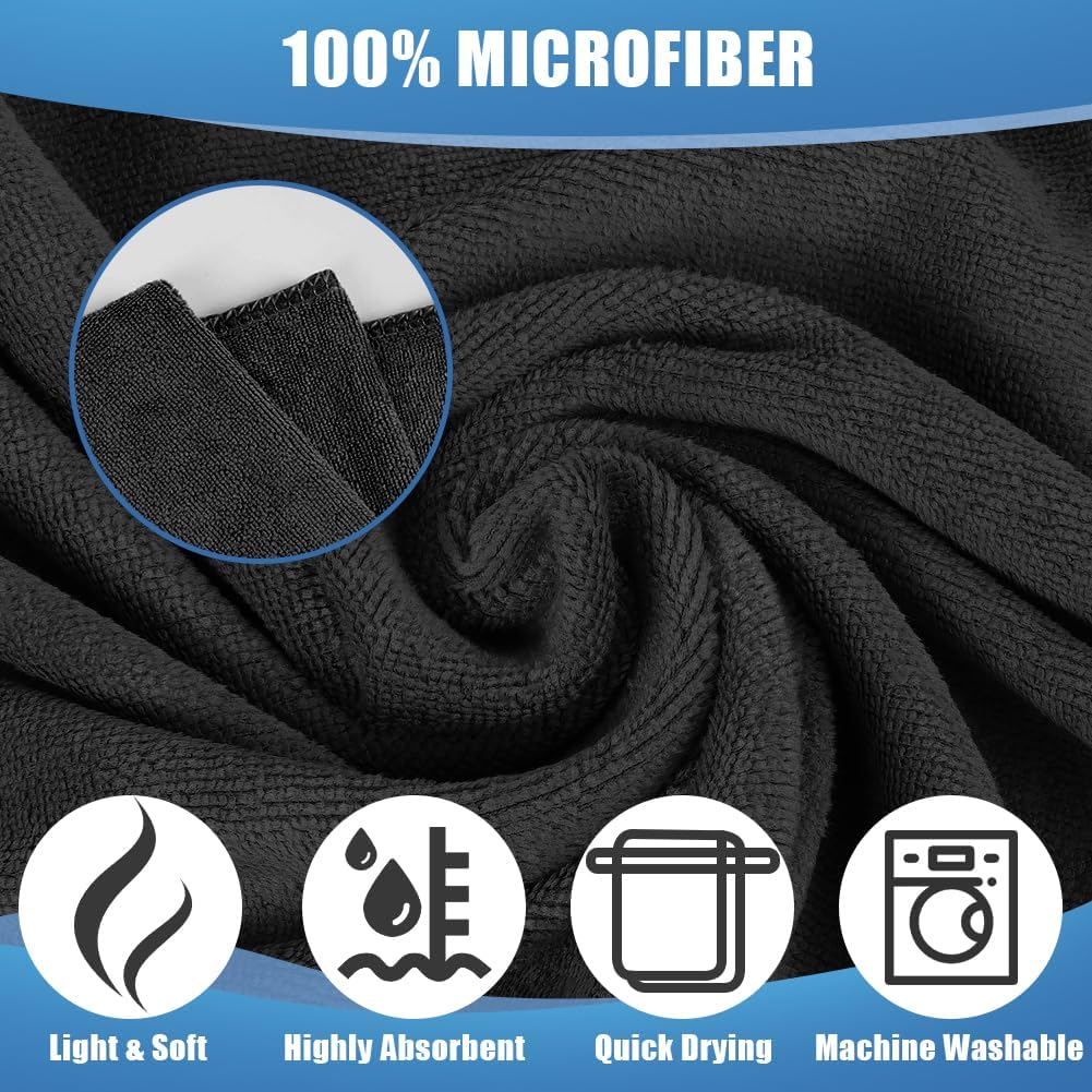 HAGOT 3 Pack Asciugamano Sportivo in Microfibra, Super Assorbente e Traspirante, Leggero, ad Asciugatura Rapida, per Yoga, Campeggio, Palestra, Fitness, 75 cm x 35 cm