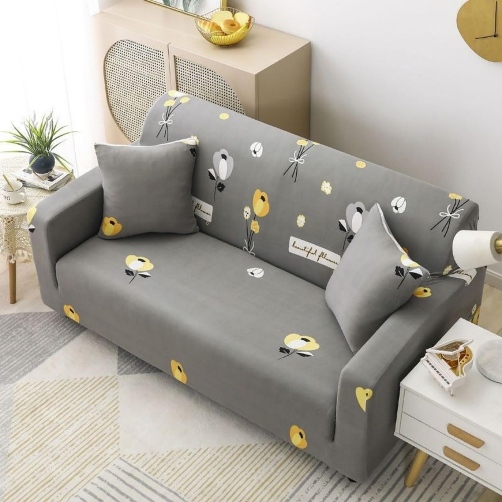 Guoshuai Funda Sofa 3 Plazas General Funda De Sofá Elástica En Spandex
