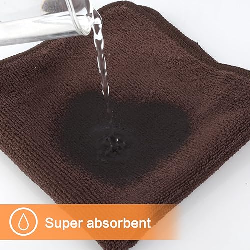 Miniatura 5 de KinHwa Paños de microfibra para lavar platos, trapos de cocina ultra absorbentes, secado rápido, ropa de lavado de cocina de 12 x 12 pulgadas,