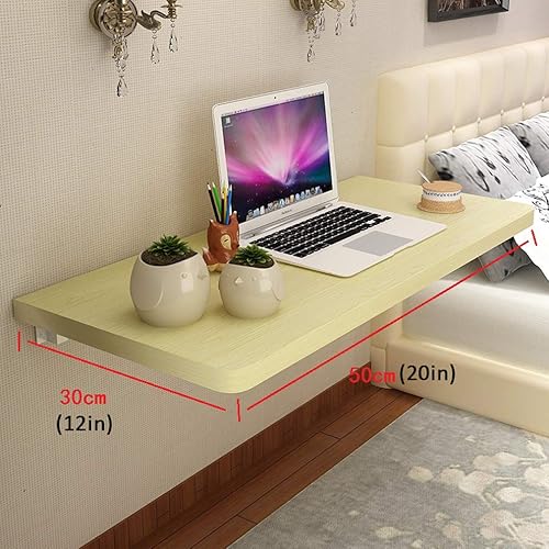 Miniatura 7 de KDDEON Mesa plegable de pared, mesa flotante de madera, escritorio de ordenador multifunción para el hogar, oficina, cocina, lavandería, con soporte
