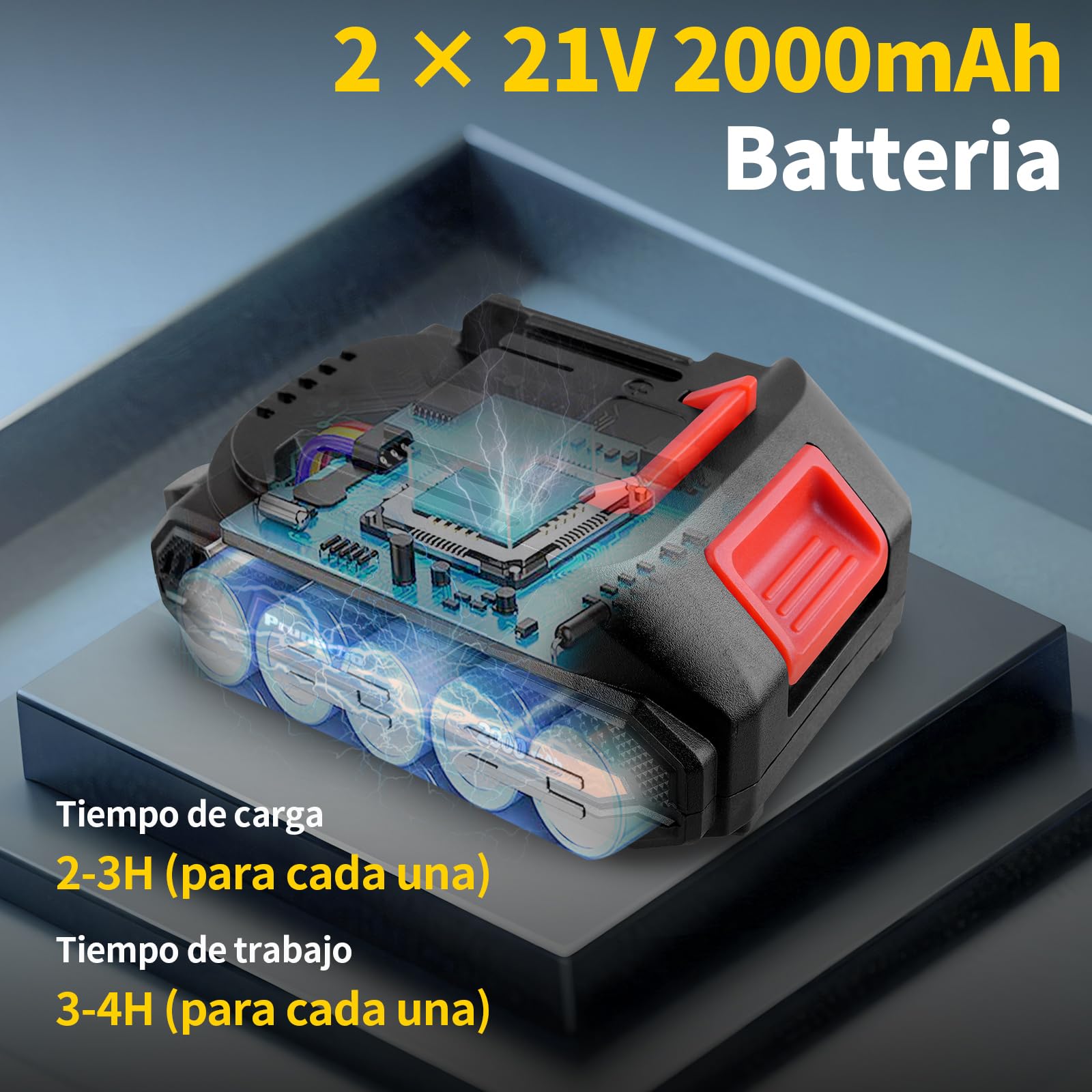 Forbici Elettriche a Batteria 40MM 18V Brushless 2 2Ah Batteria Display LCD Attrezzi da Giardino, Forbici Compatibili con Makita Batteries (PR-E40)