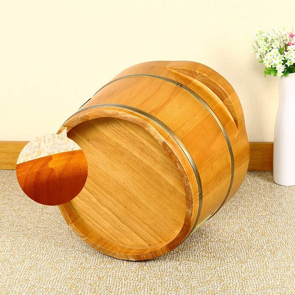 PUCHEN Barril de Madera, SPA para pies, Lavado de pies, Barril, pedicura, baño de pies, baño de pies, Barril, Madera Maciza, remojo de pies, Cubo, cubeta, LoftyAmbition Comfortable Anniversary