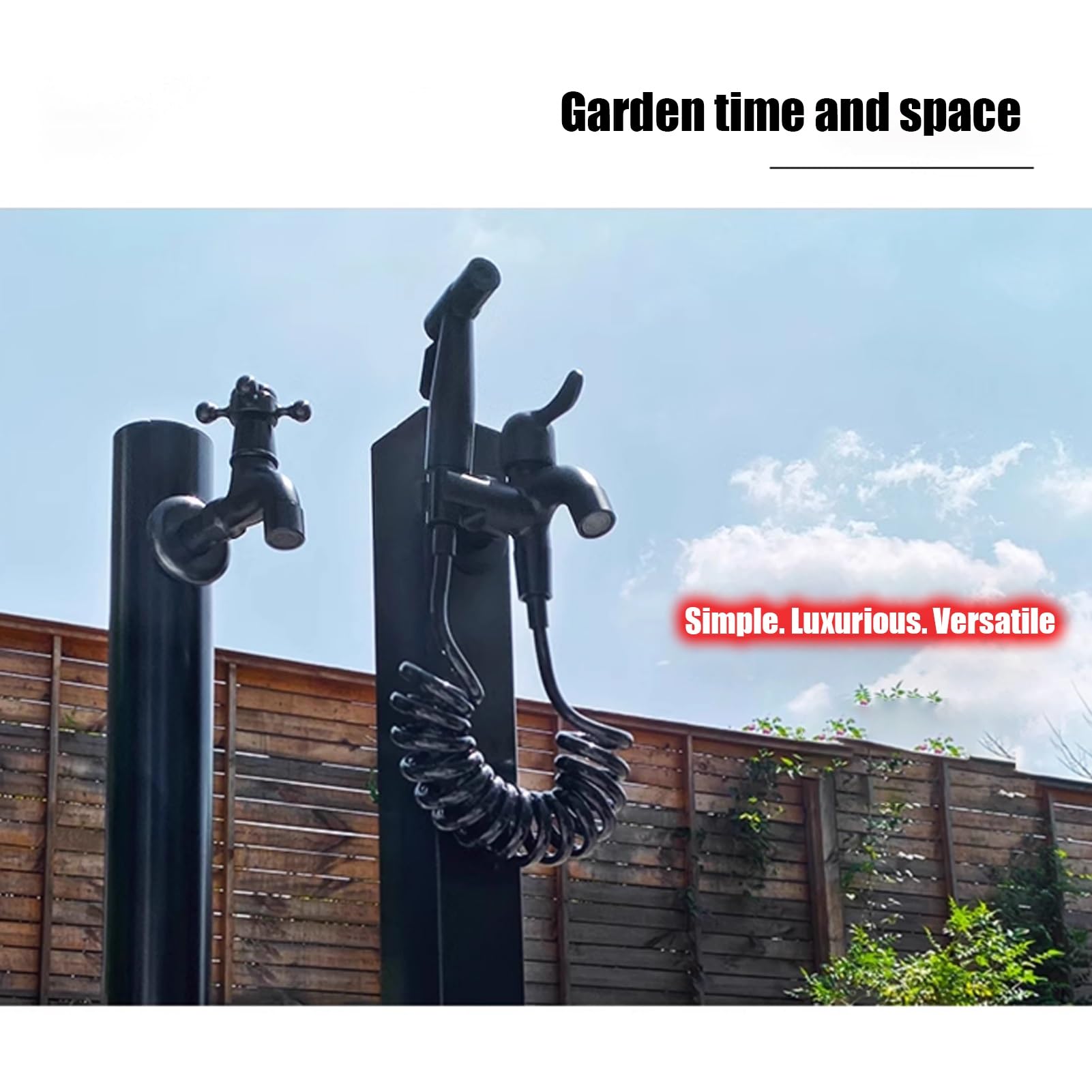 Robinet de Jardin en Acier Inoxydable résistant au Gel - rallonge de Tuyau d'arrosage Pratique, adaptée aux robinets extérieurs utilisables Toute l'année dans Les Jardins et Les patios, offr