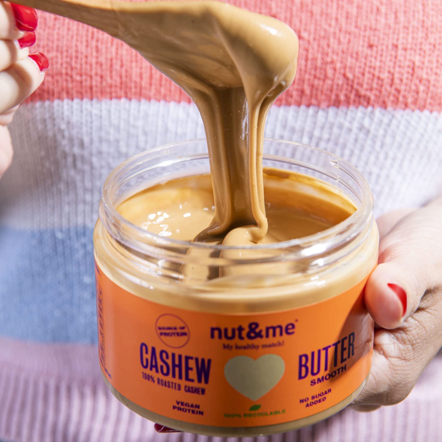 Crema de anacardos nut&me 500 gr | Hecho 100% con anacardos tostados | Sin azúcar, sin gluten y sin aditivos | Sin aceite de palma