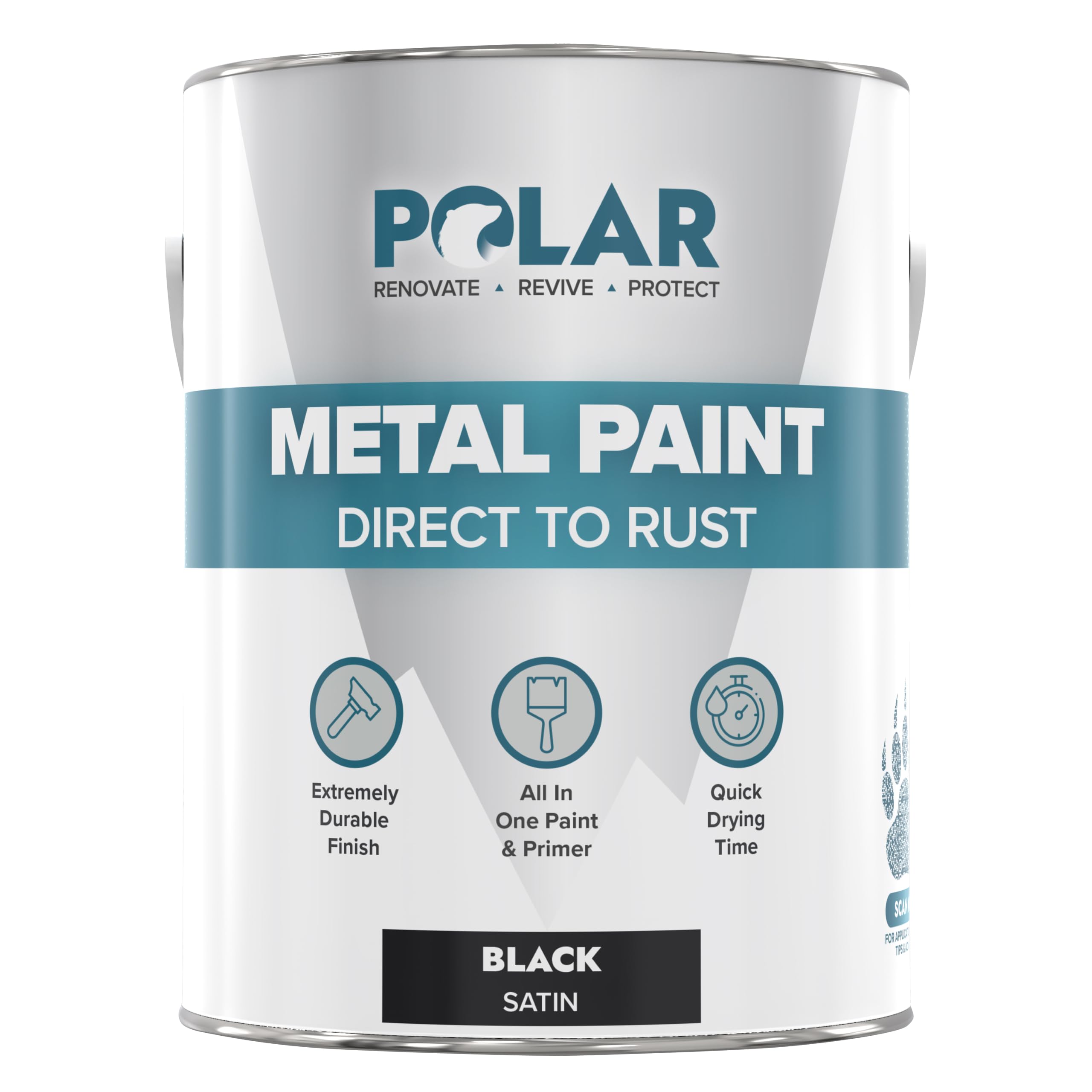 Polar Metal Paint, Satin Black